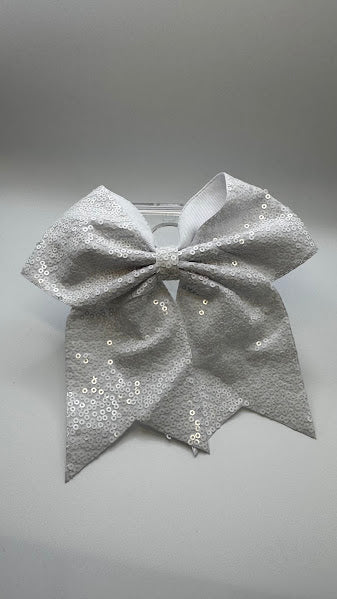7" Glitter Hair Bow (with ponytail holder)