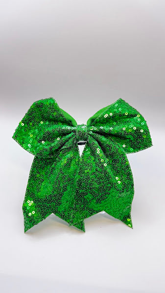 7" Glitter Hair Bow (with ponytail holder)