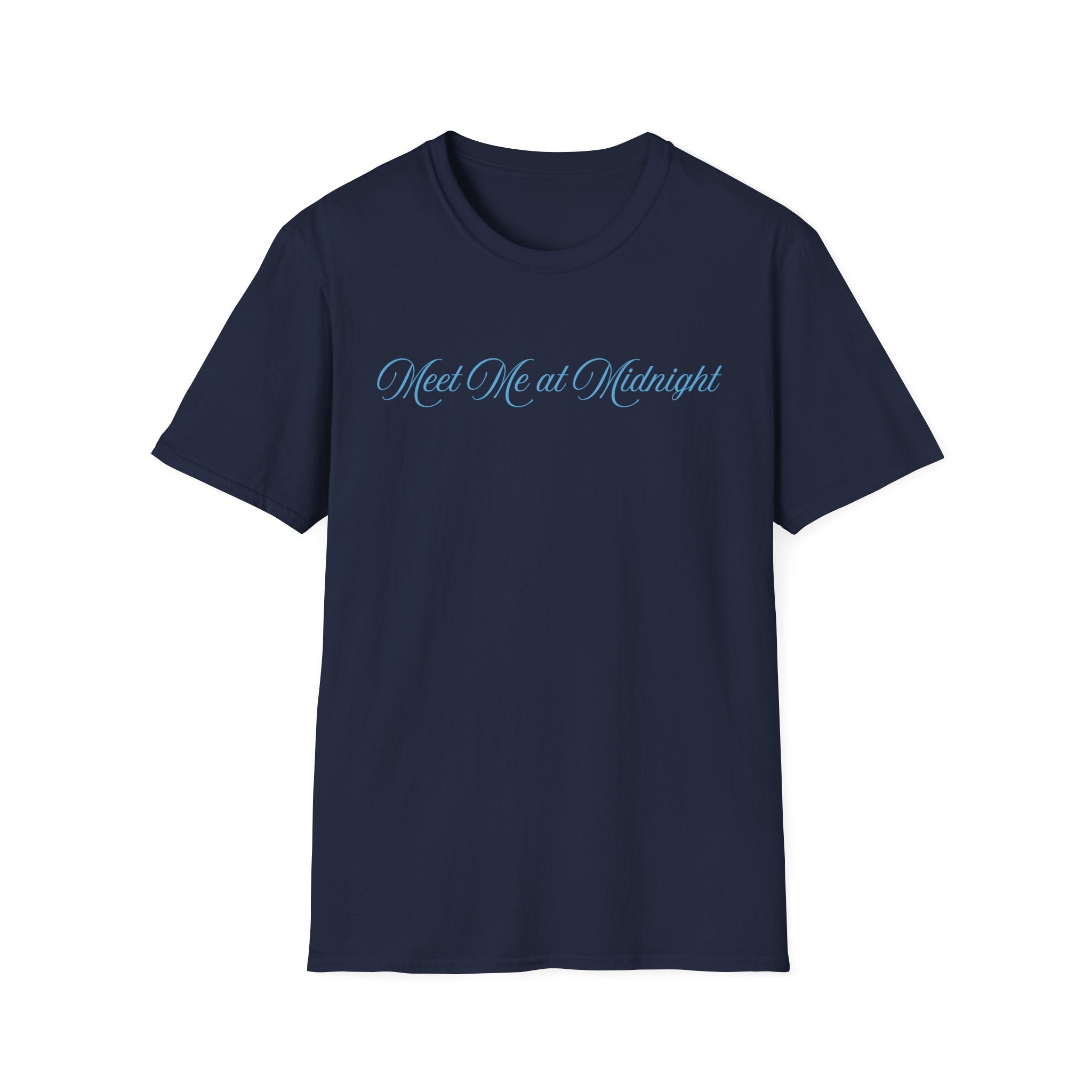 Meet Me at Midnight Blue Script T-Shirt