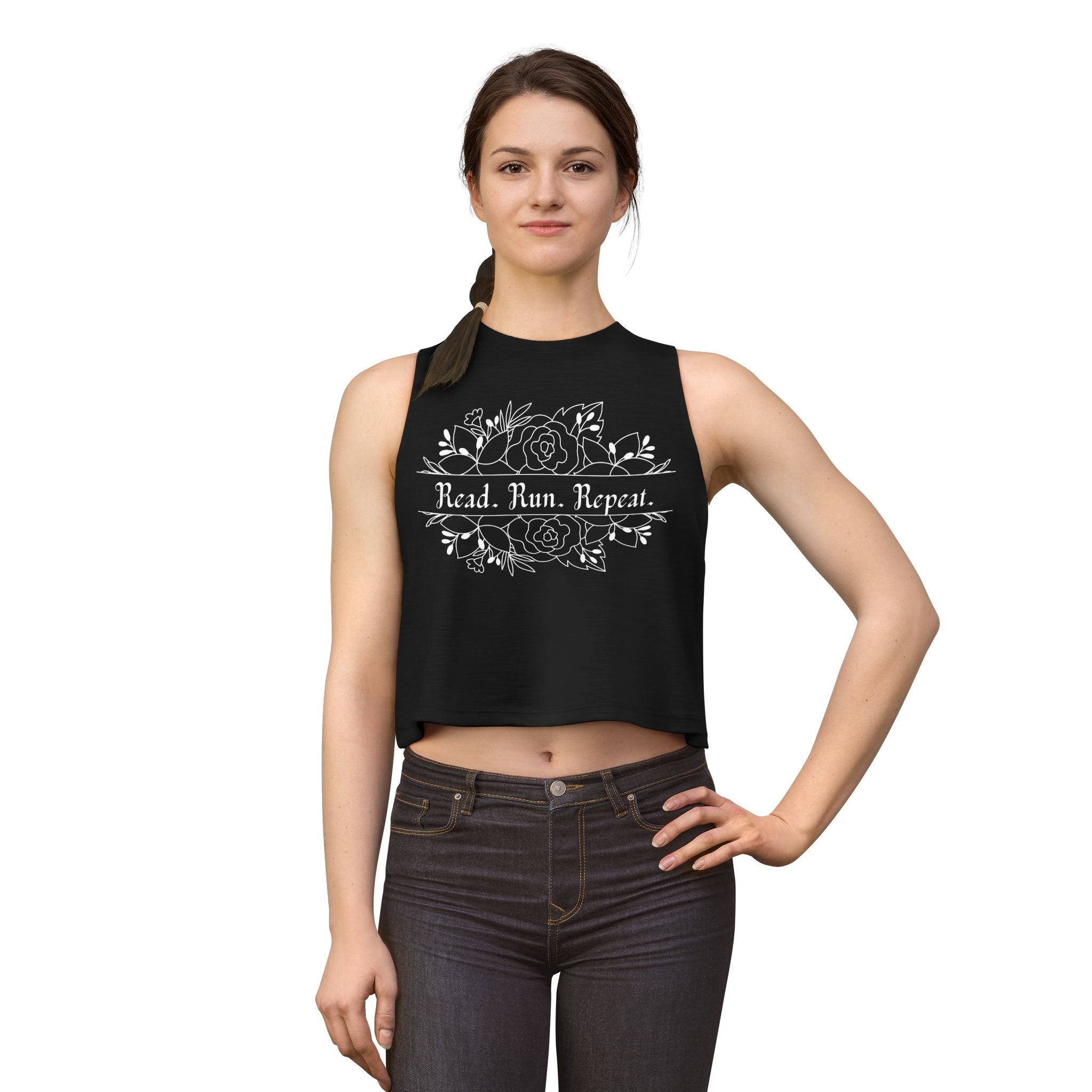 Read. Run. Repeat. Crop Top