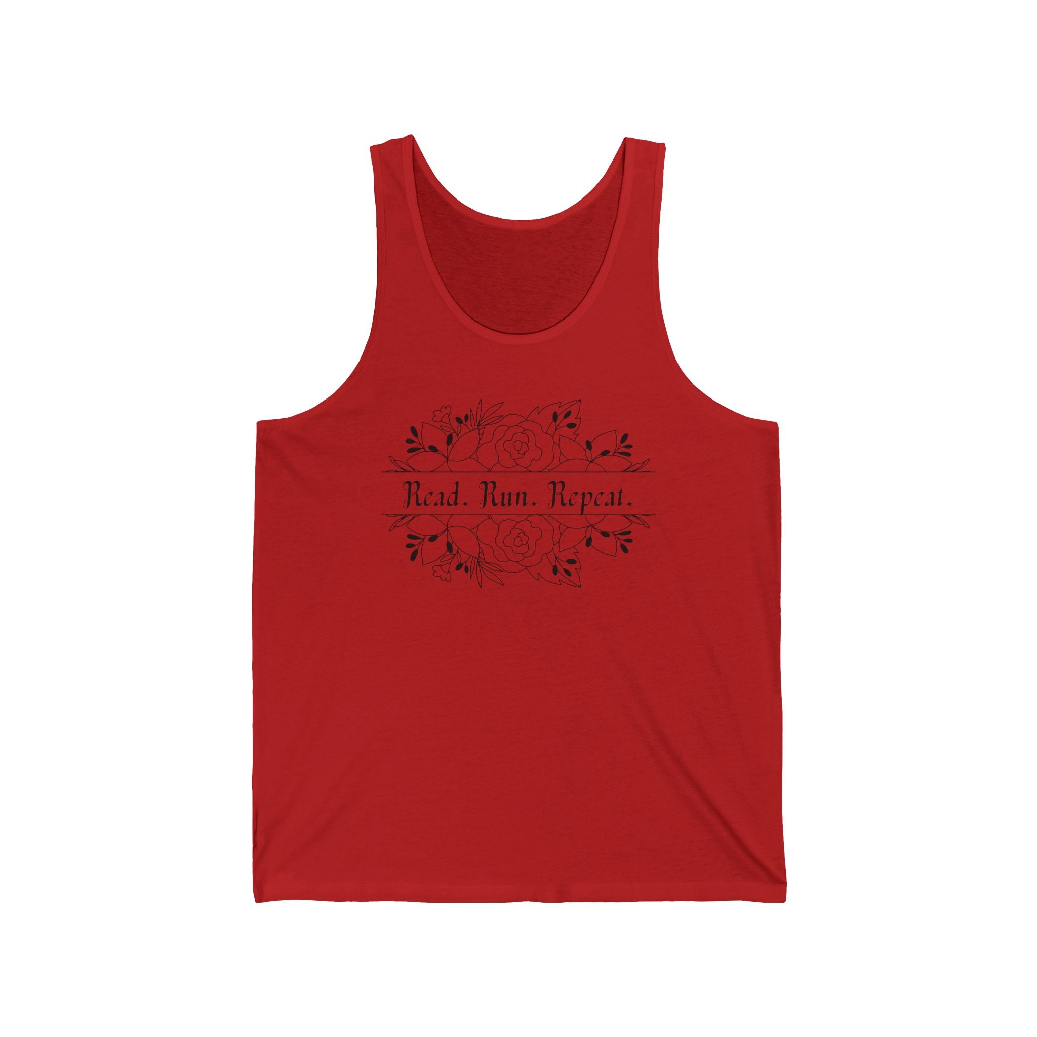 Read. Run. Repeat. Unisex Jersey Tank