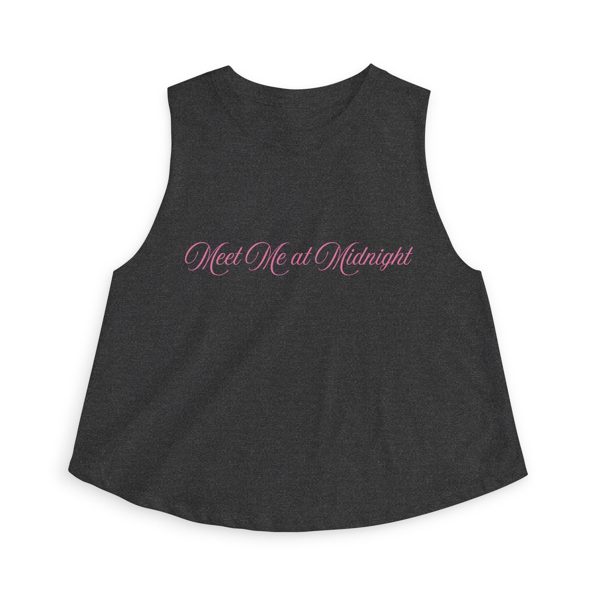 Meet Me at Midnight Pink Script Crop Top
