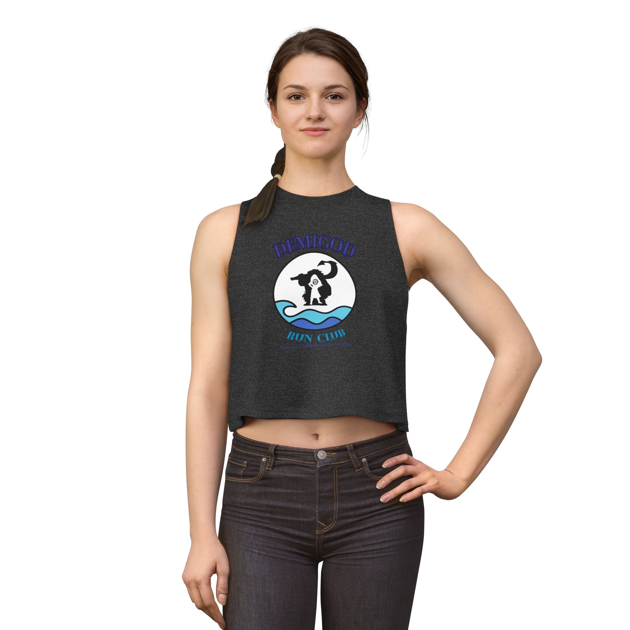 Demigod Run Club Women's Crop Tank Top