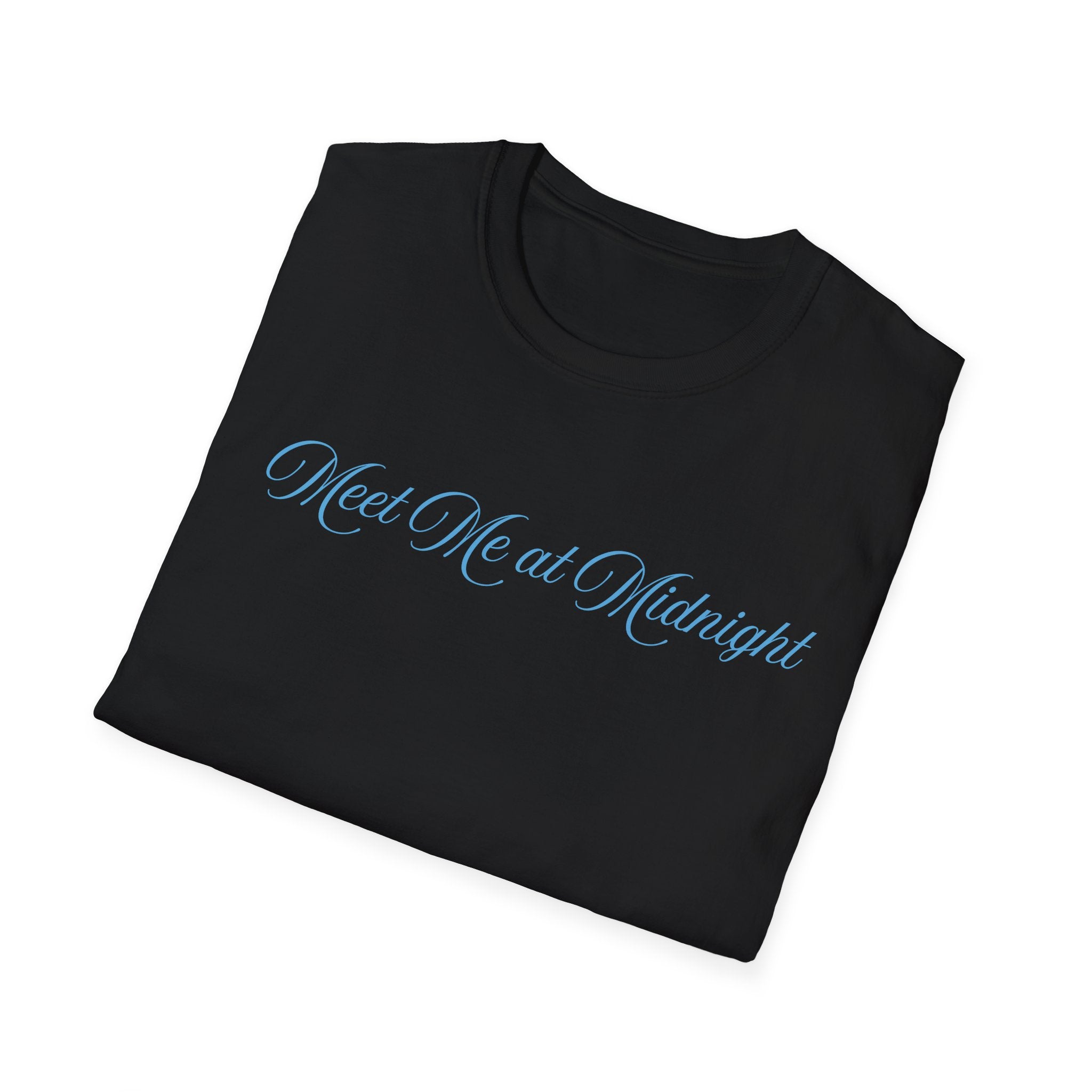 Meet Me at Midnight Blue Script T-Shirt