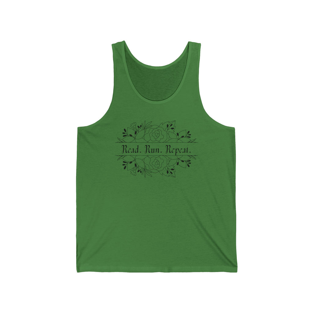 Read. Run. Repeat. Unisex Jersey Tank