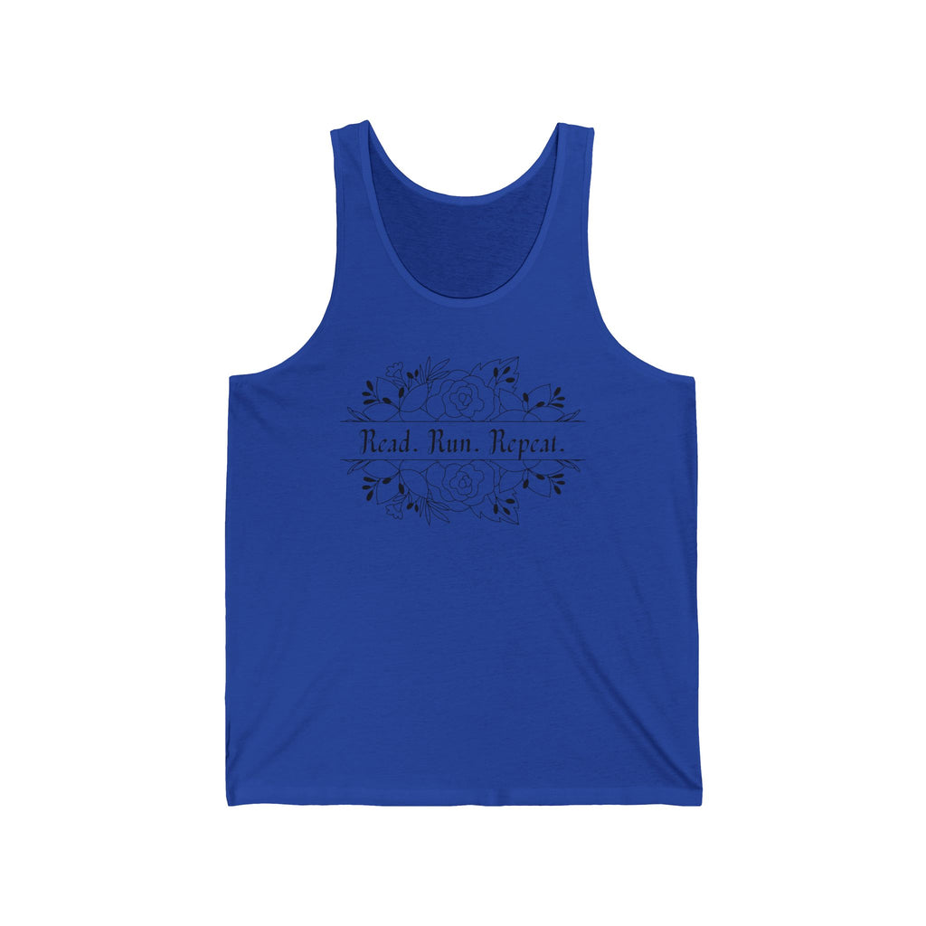 Read. Run. Repeat. Unisex Jersey Tank