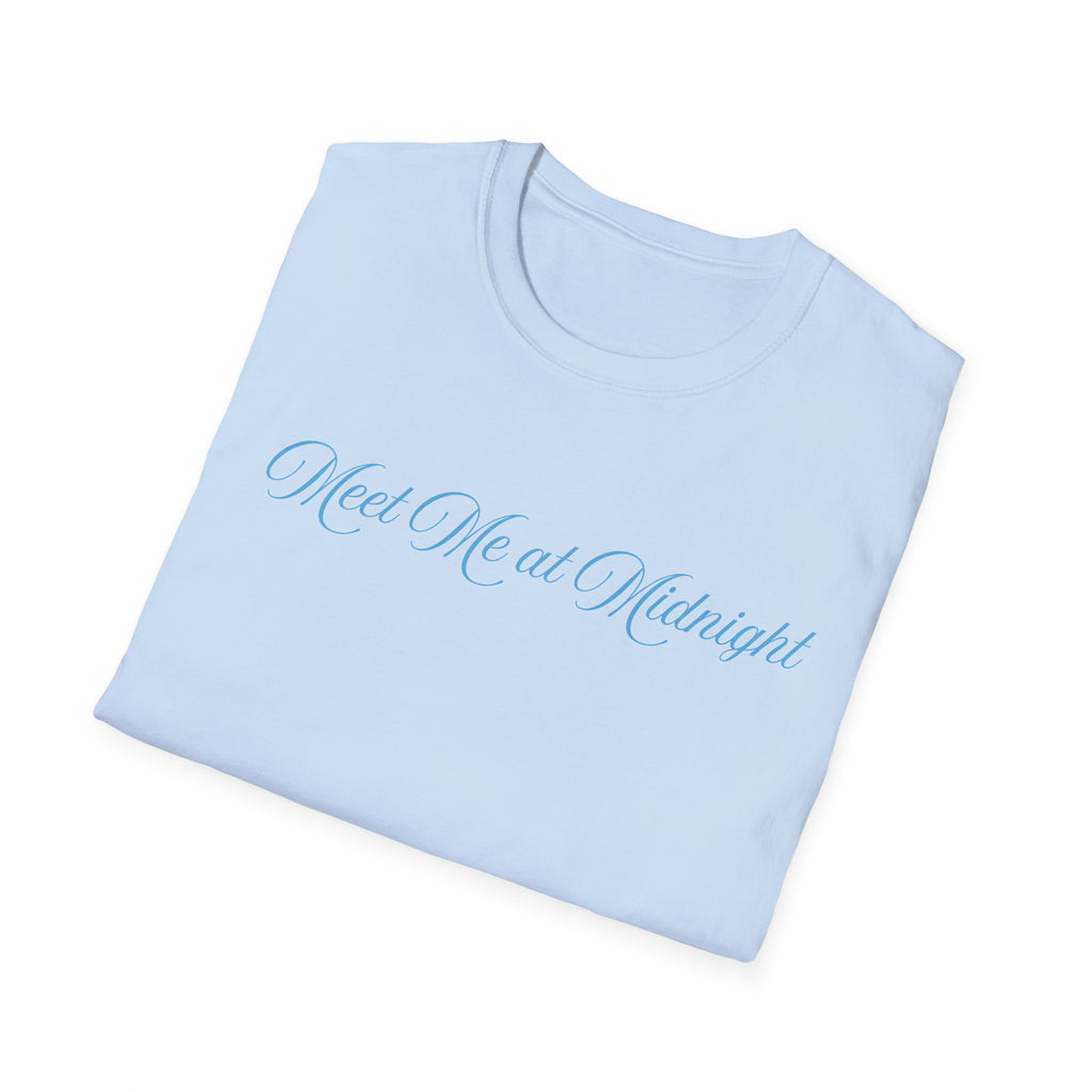 Meet Me at Midnight Blue Script T-Shirt