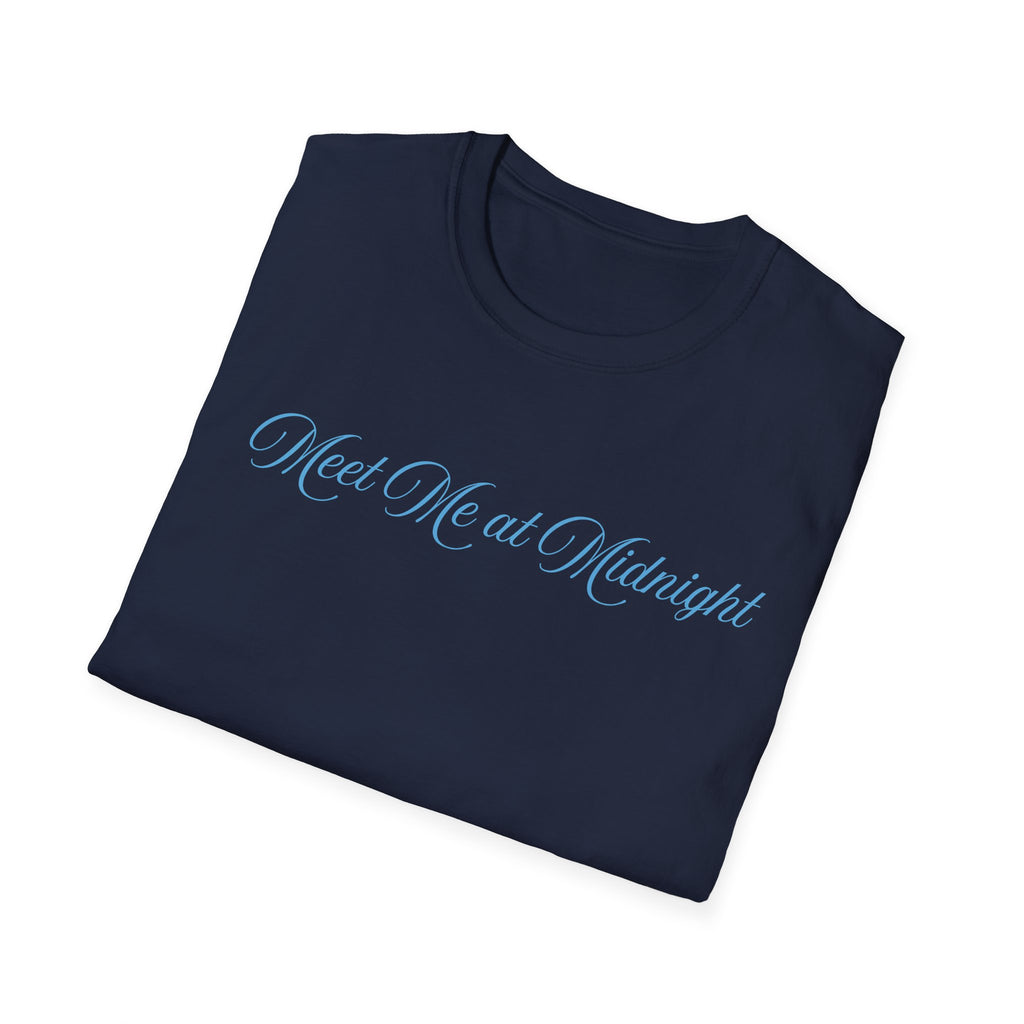 Meet Me at Midnight Blue Script T-Shirt