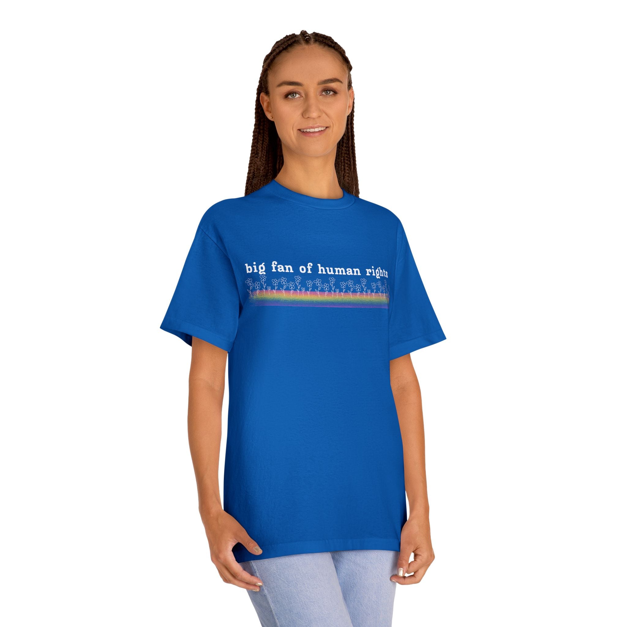 White Font - Big fan of Human Rights - Unisex Classic Tee
