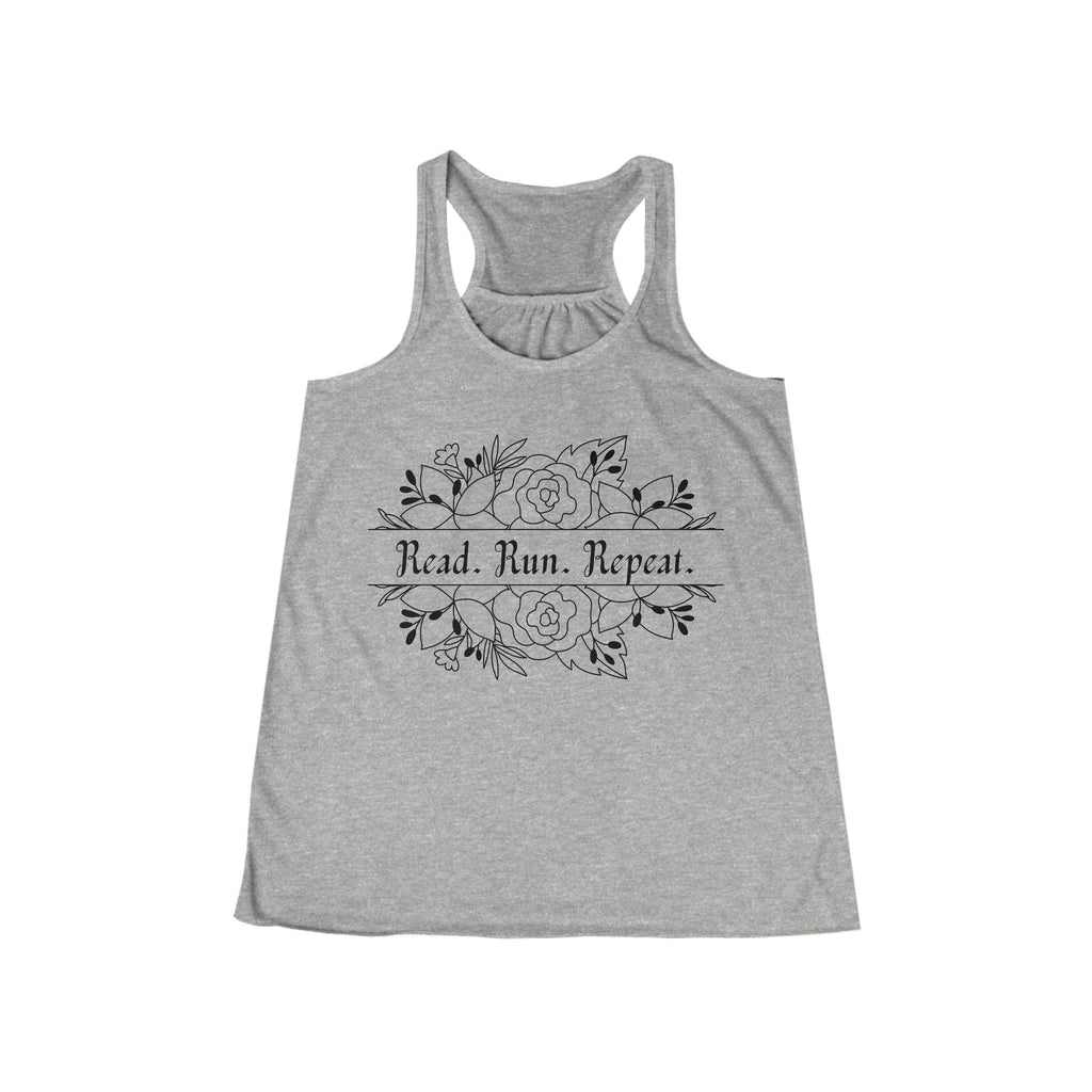 Read. Run. Repeat. Flowy Racerback Tank