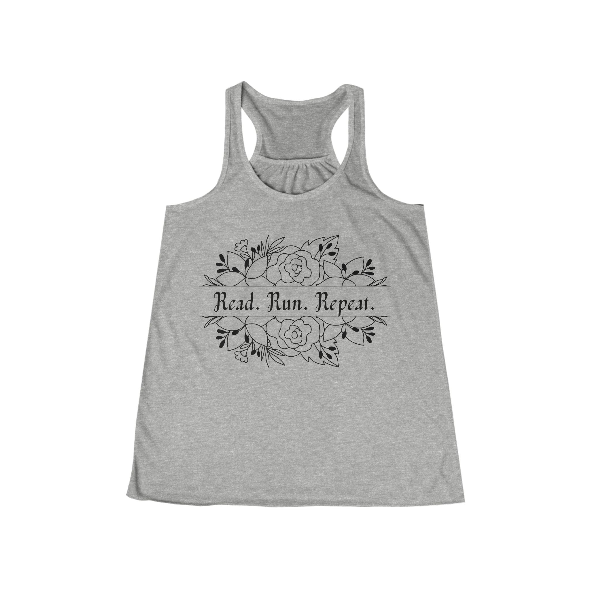 Read. Run. Repeat. Flowy Racerback Tank
