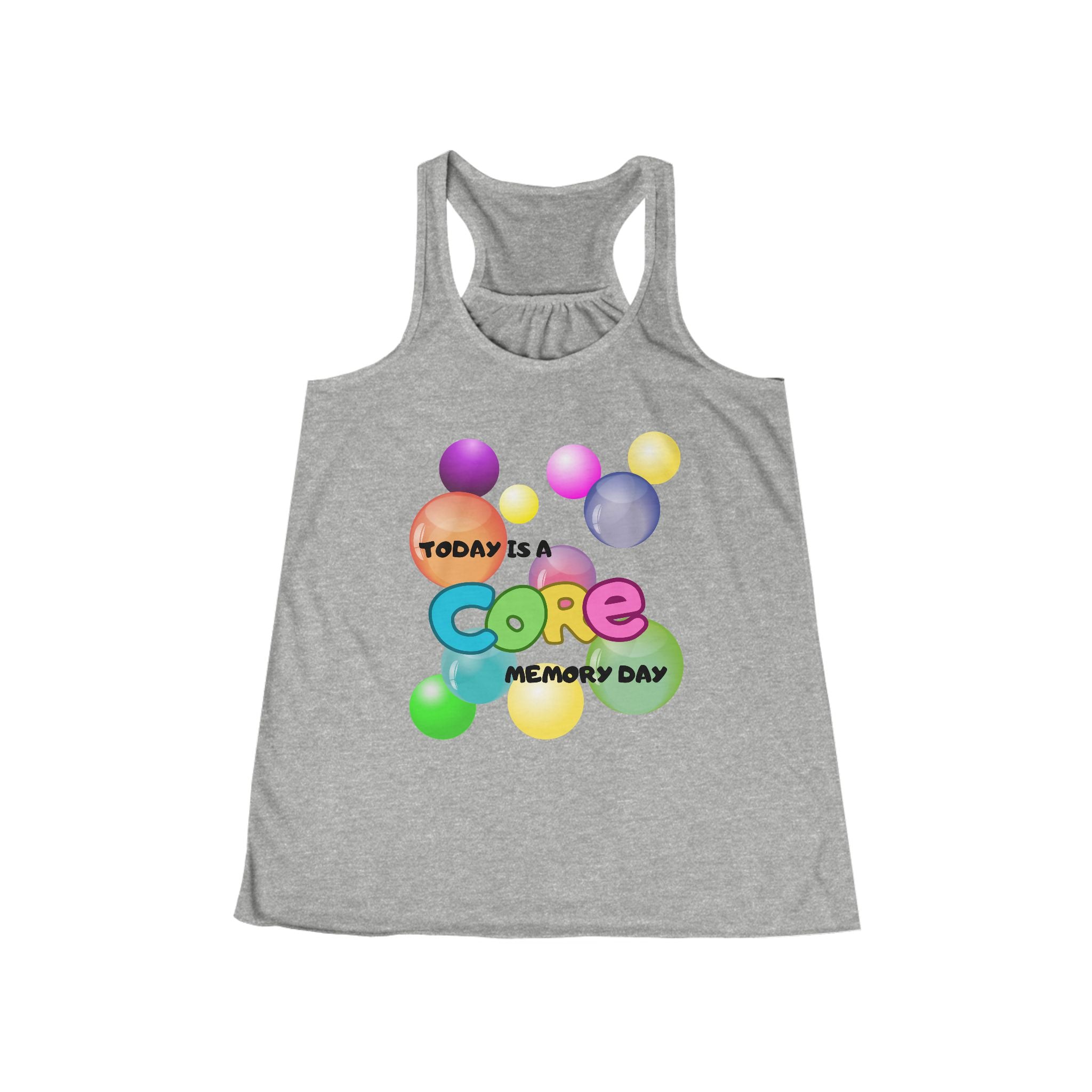 "Core Memory Day" flowy racer tank top