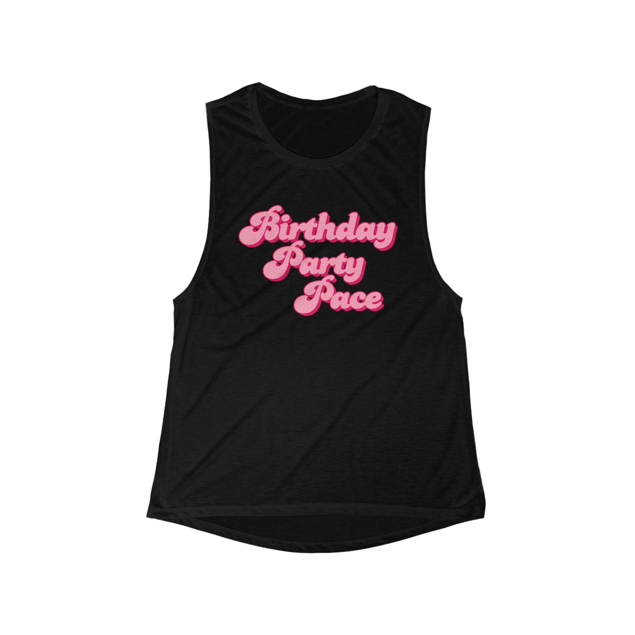 Birthday Party Pace Flowy Scoop Muscle Tank