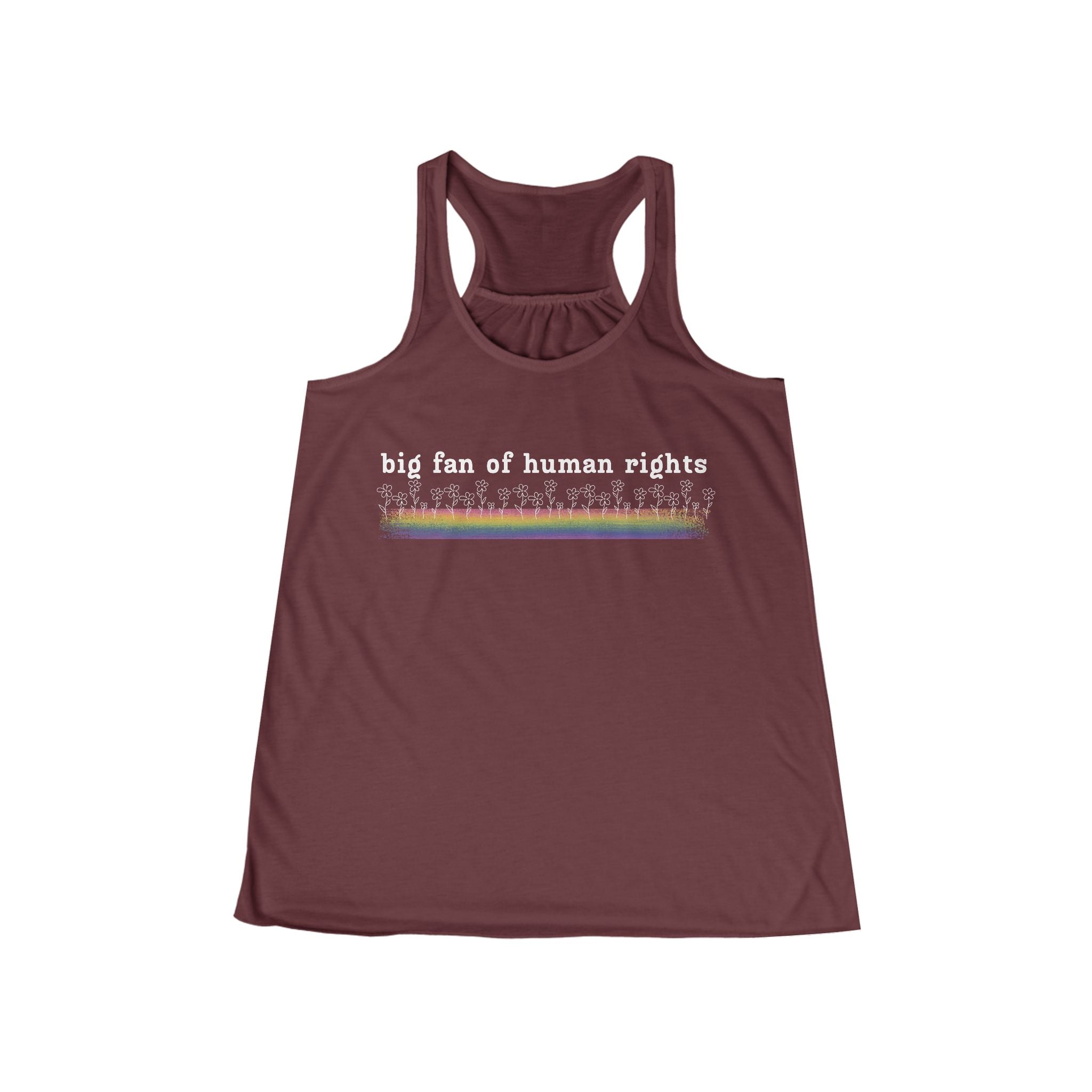 Big Fan of Human Rights Women's Flowy Racerback Tank