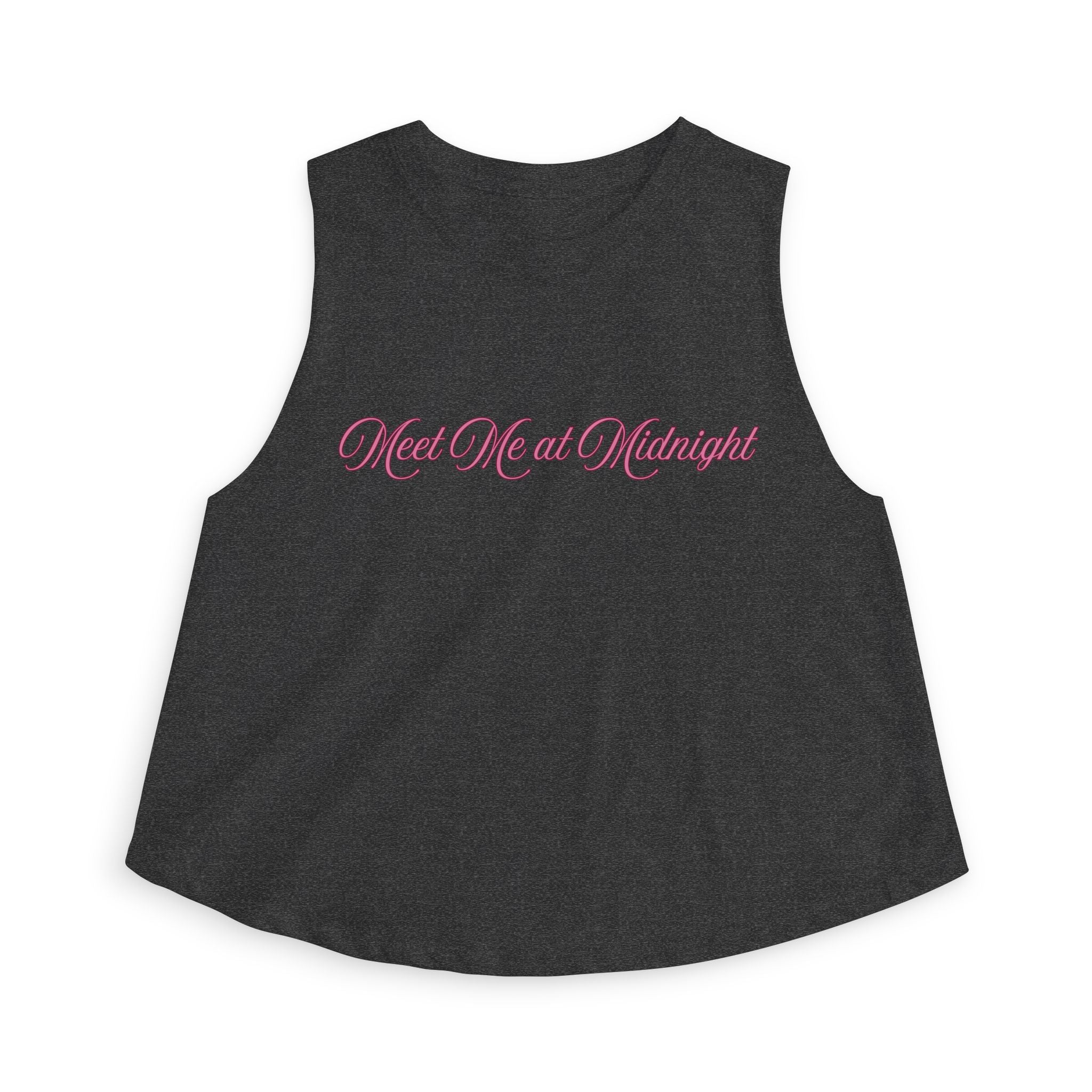 Meet Me at Midnight Pink Script Crop Top