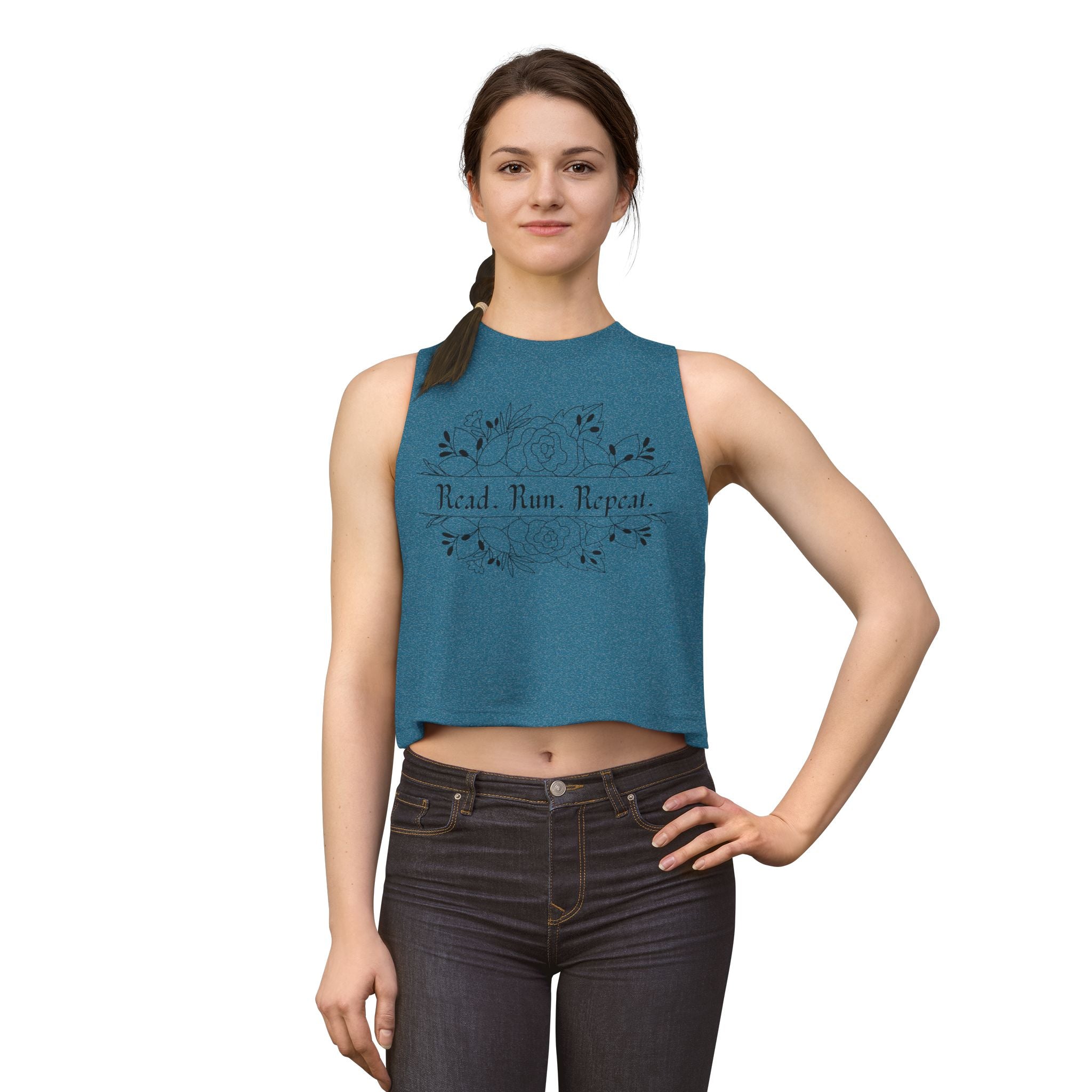 Read. Run. Repeat. Crop Top