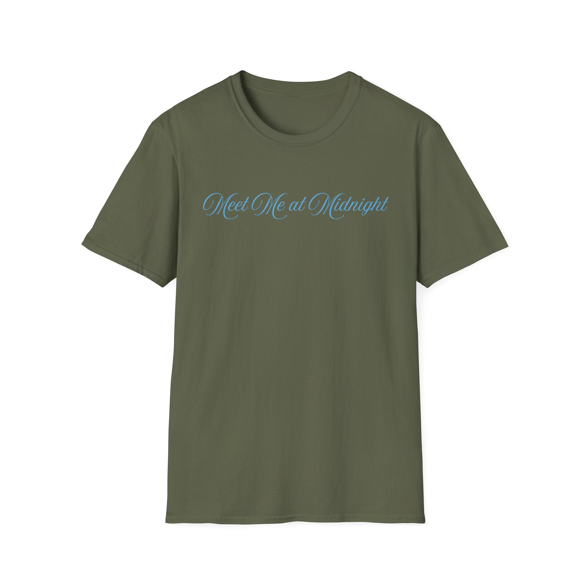 Meet Me at Midnight Blue Script T-Shirt