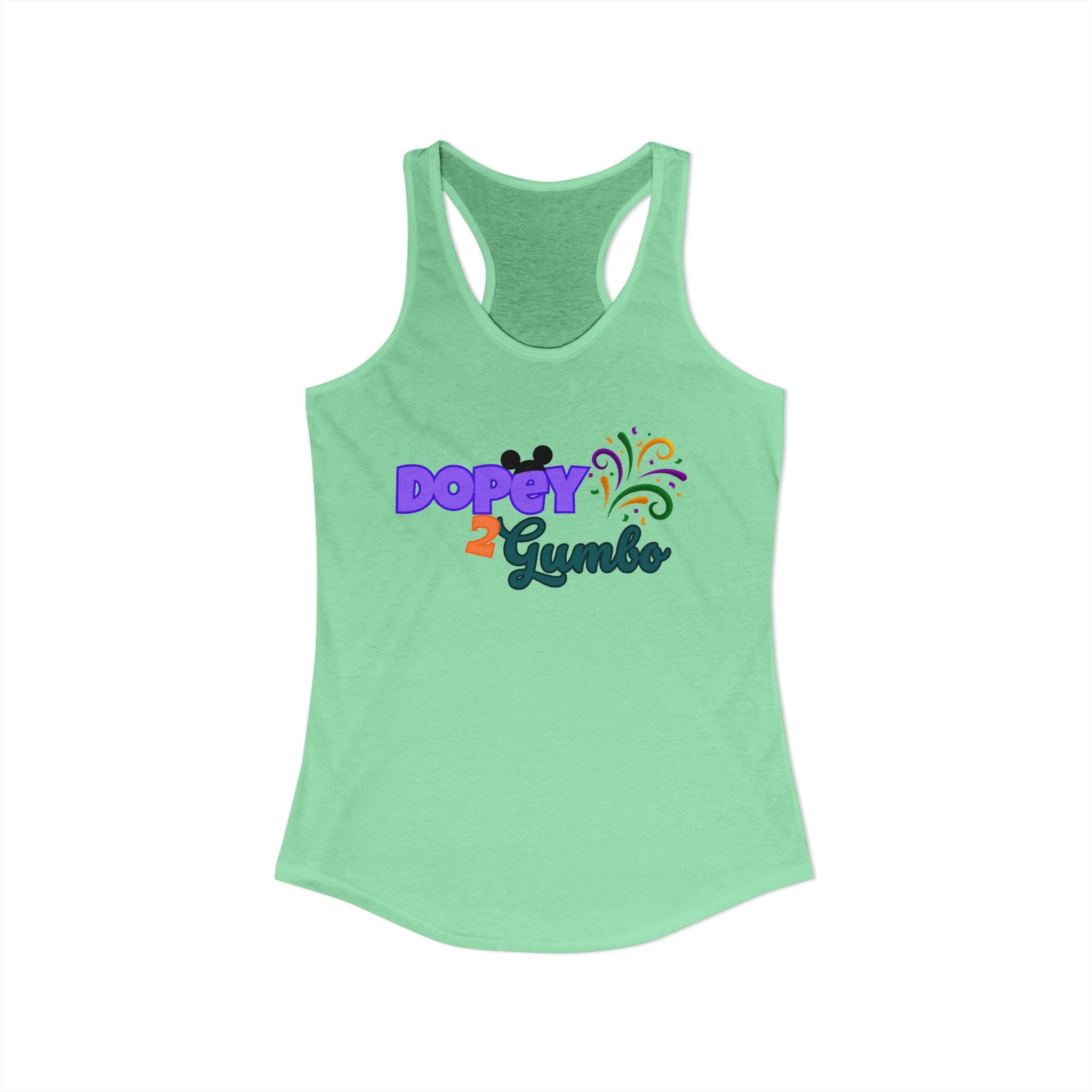 Dopey 2 Gumbo Women's Ideal Racerback Tank