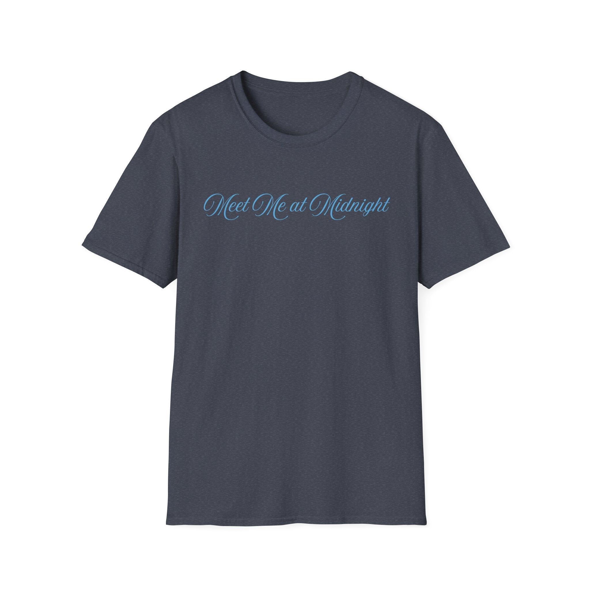 Meet Me at Midnight Blue Script T-Shirt