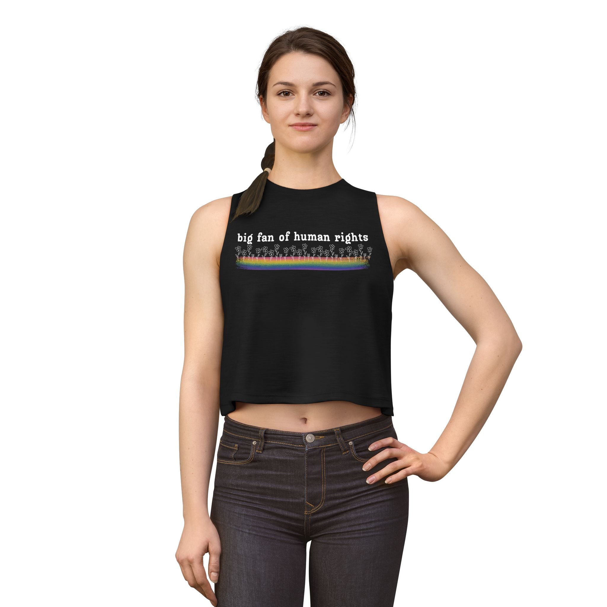 Big Fan of Human Rights Women's Crop Top