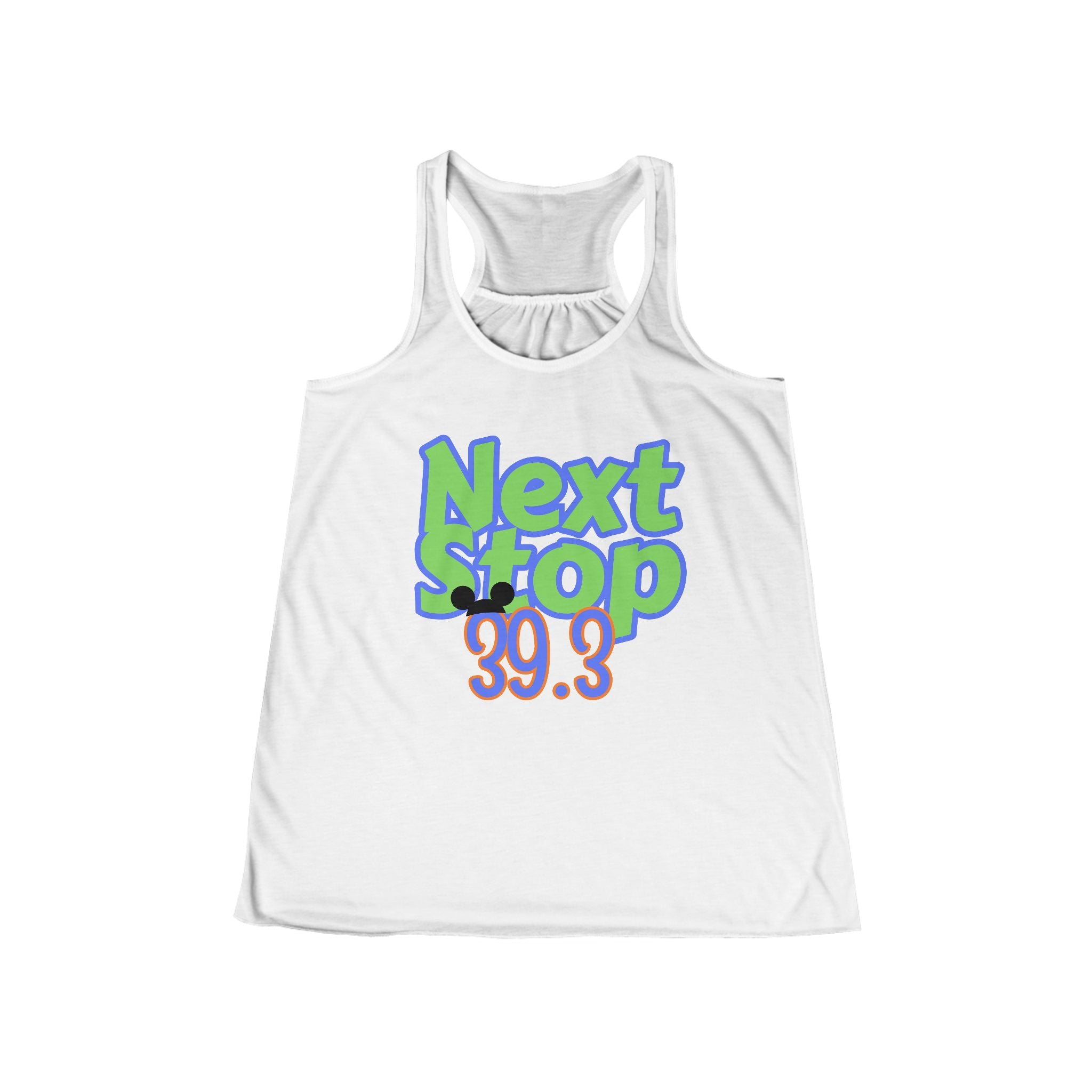 Racerback Tank — Next Stop 39.3 Marathon Runner Graphic Tank