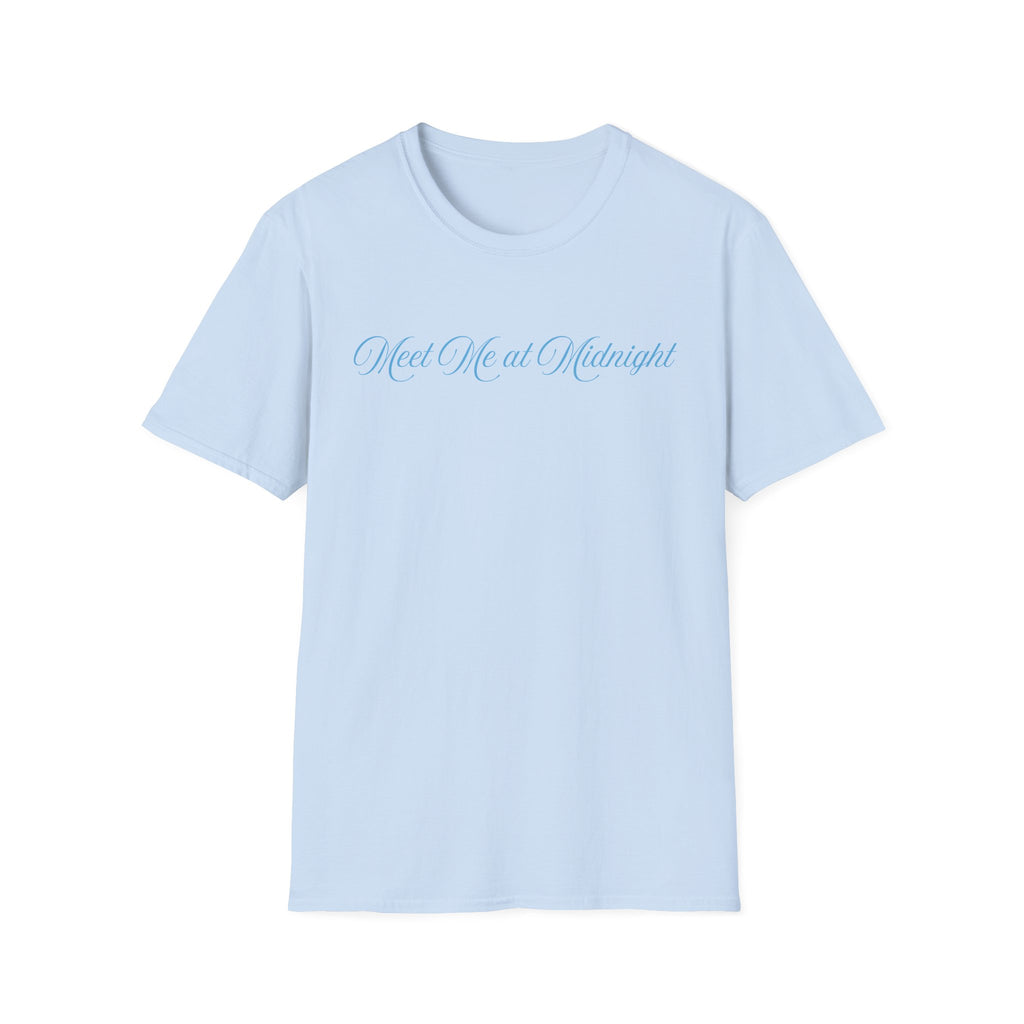 Meet Me at Midnight Blue Script T-Shirt