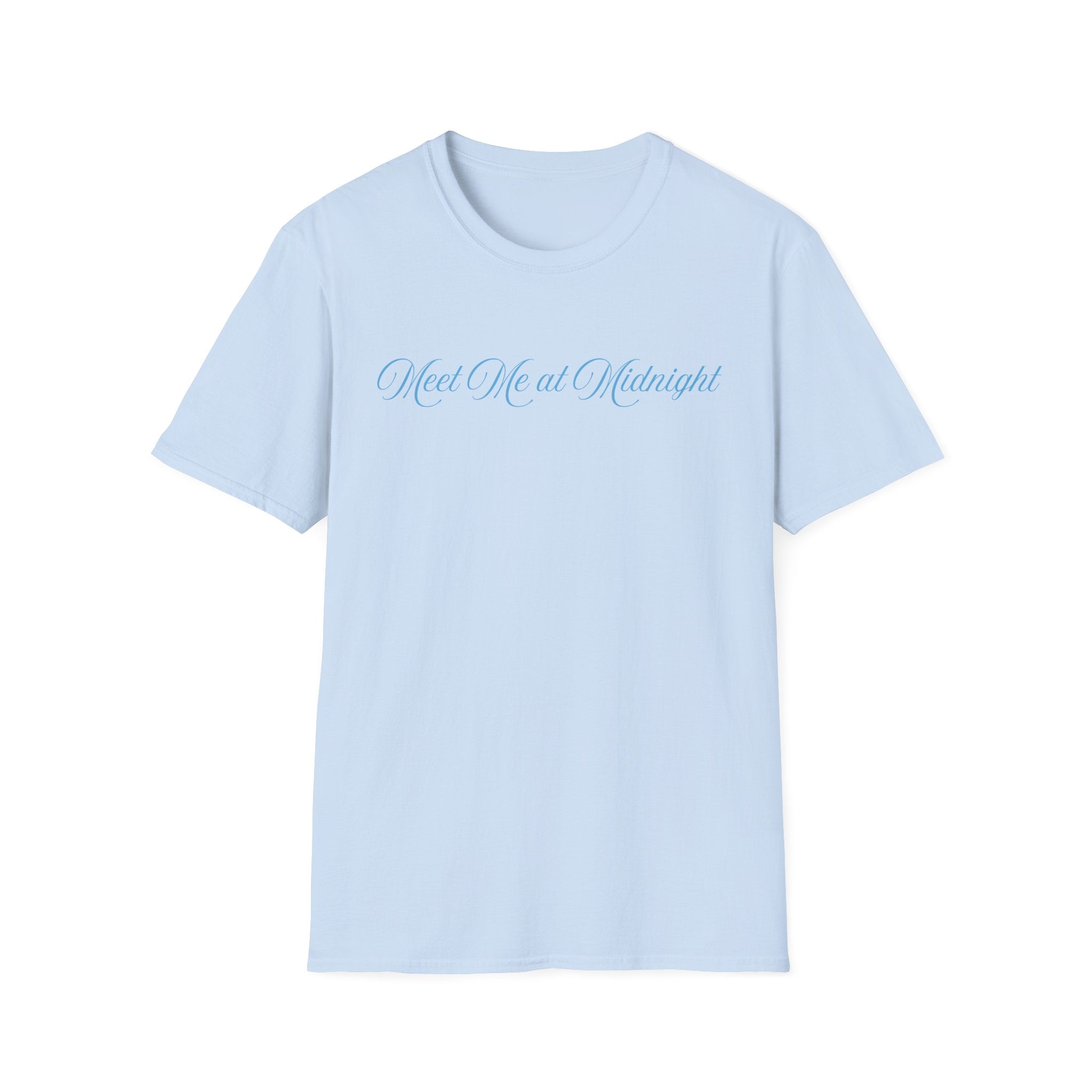 Meet Me at Midnight Blue Script T-Shirt