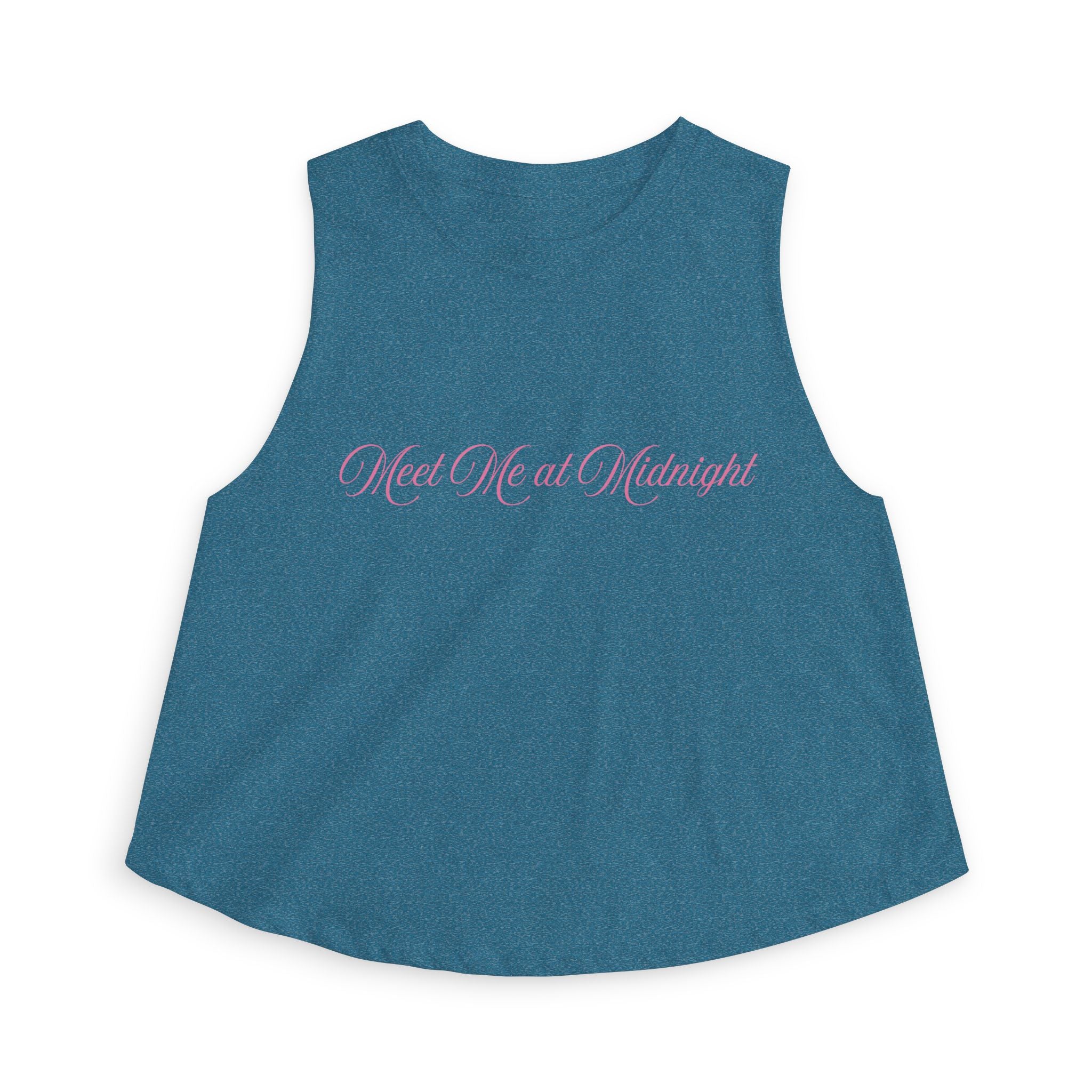 Meet Me at Midnight Pink Script Crop Top
