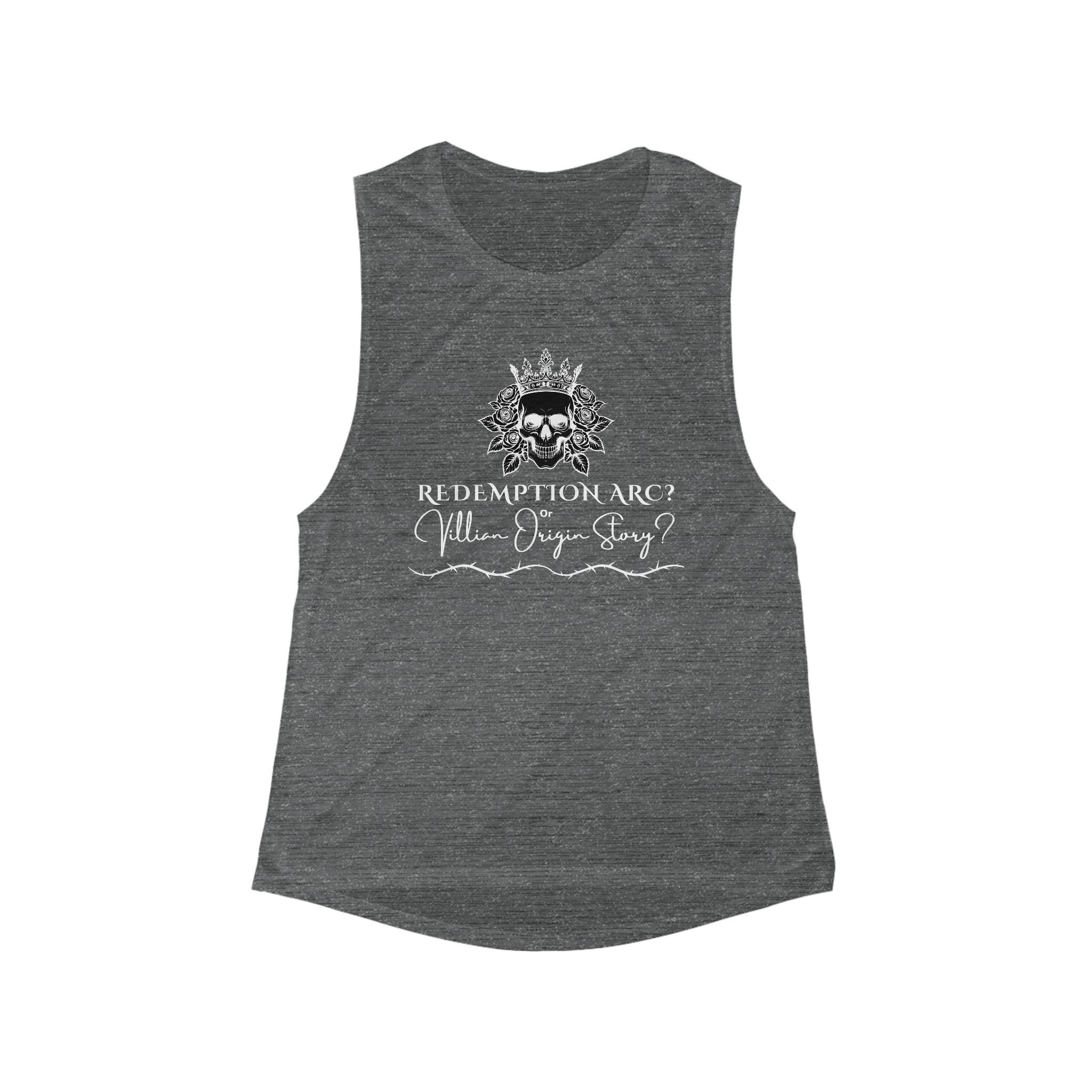 "Redemption Arc? Villain Origin Story?" Women's Flowy Scoop Muscle Tank