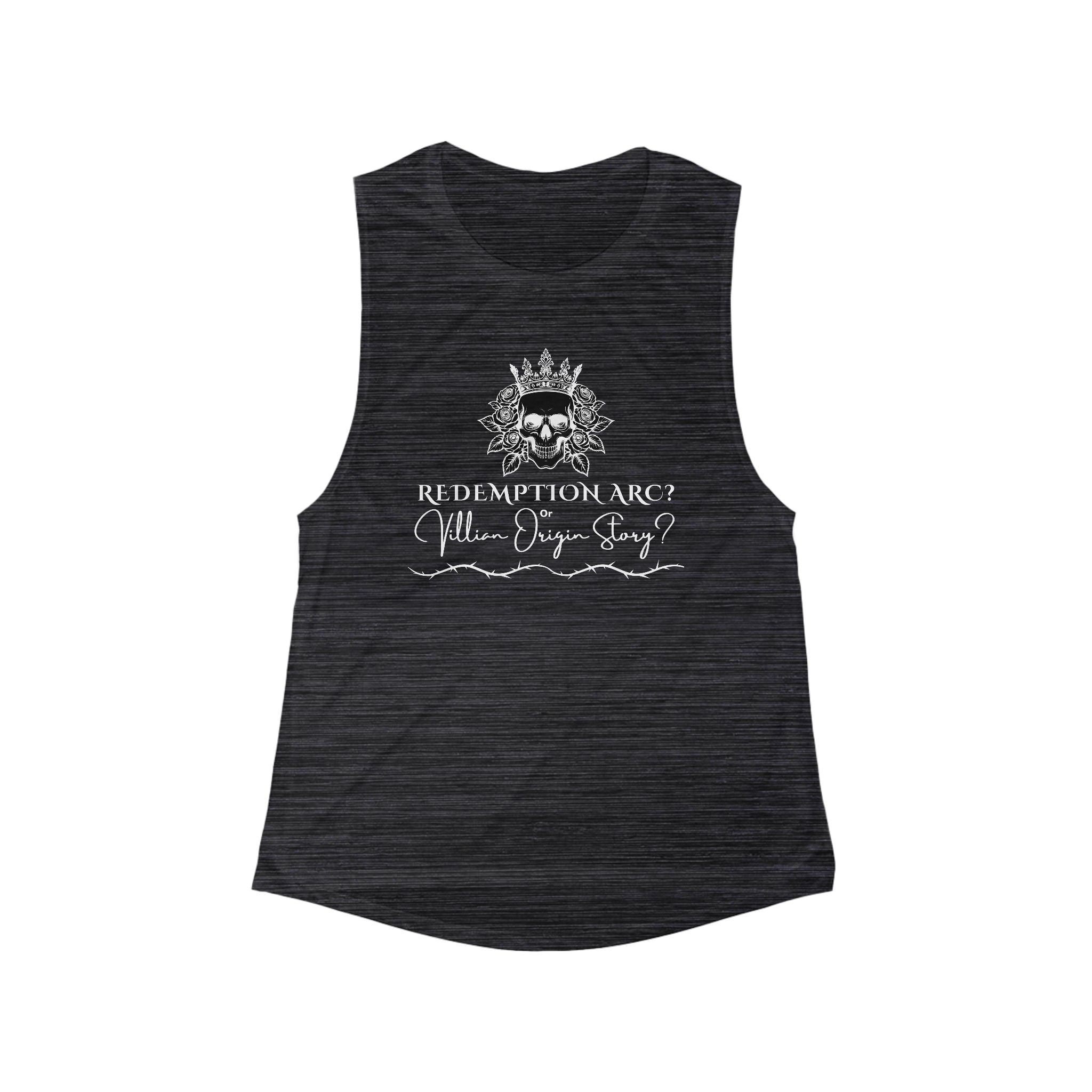 "Redemption Arc? Villain Origin Story?" Women's Flowy Scoop Muscle Tank