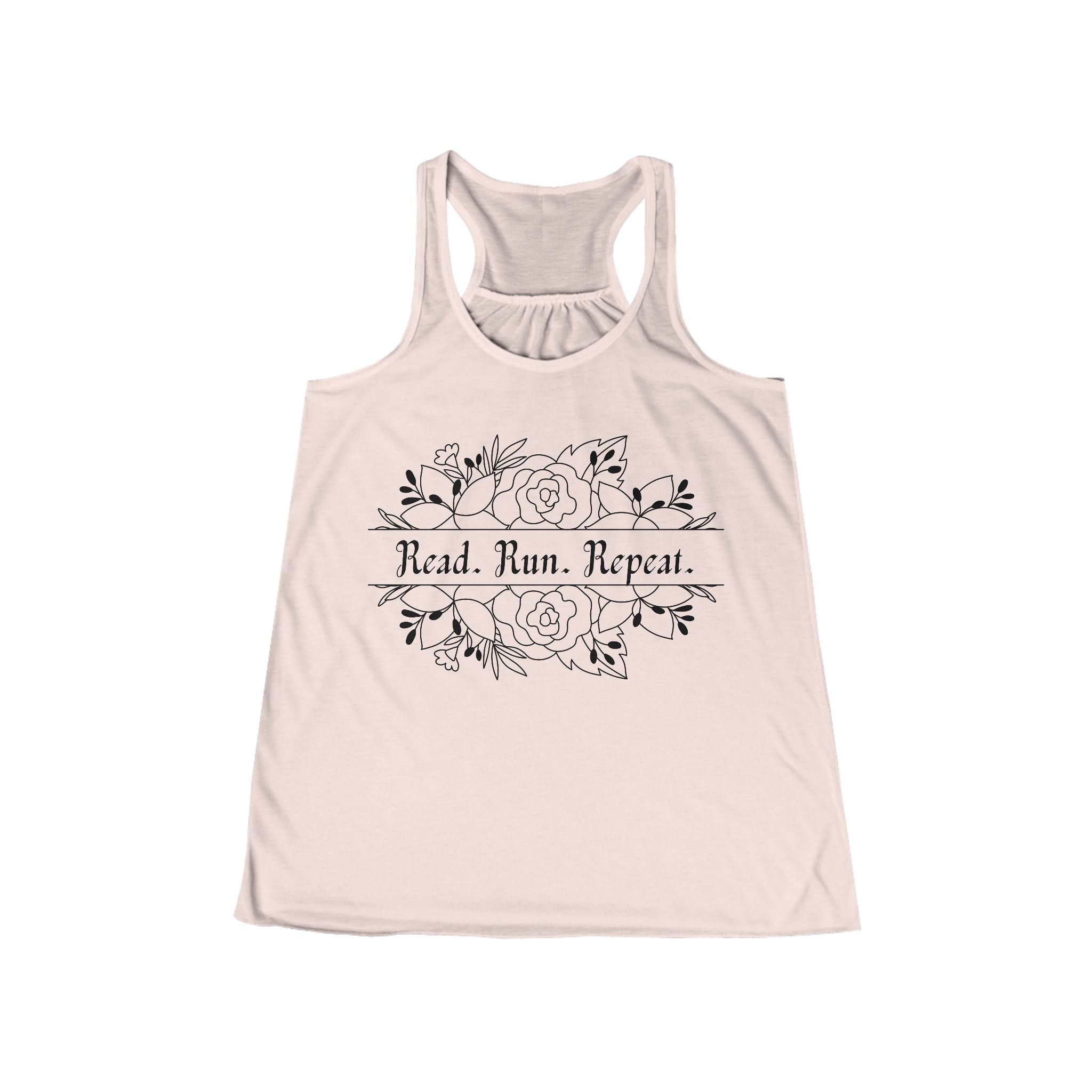 Read. Run. Repeat. Flowy Racerback Tank