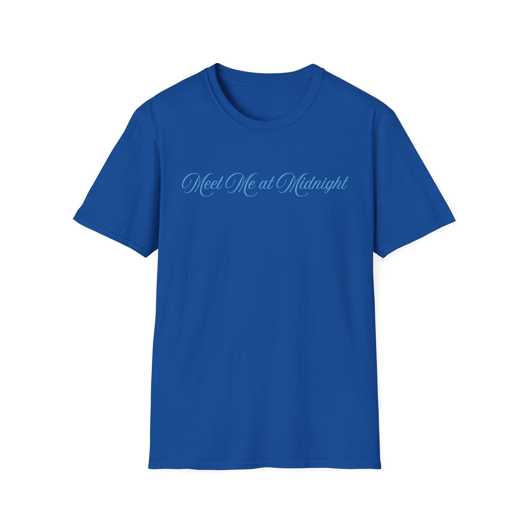 Meet Me at Midnight Blue Script T-Shirt
