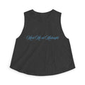 Meet Me at Midnight Blue Script Crop Top