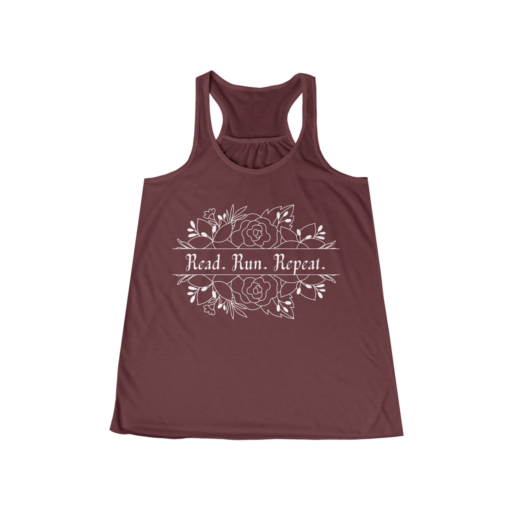 Read. Run. Repeat. Flowy Racerback Tank