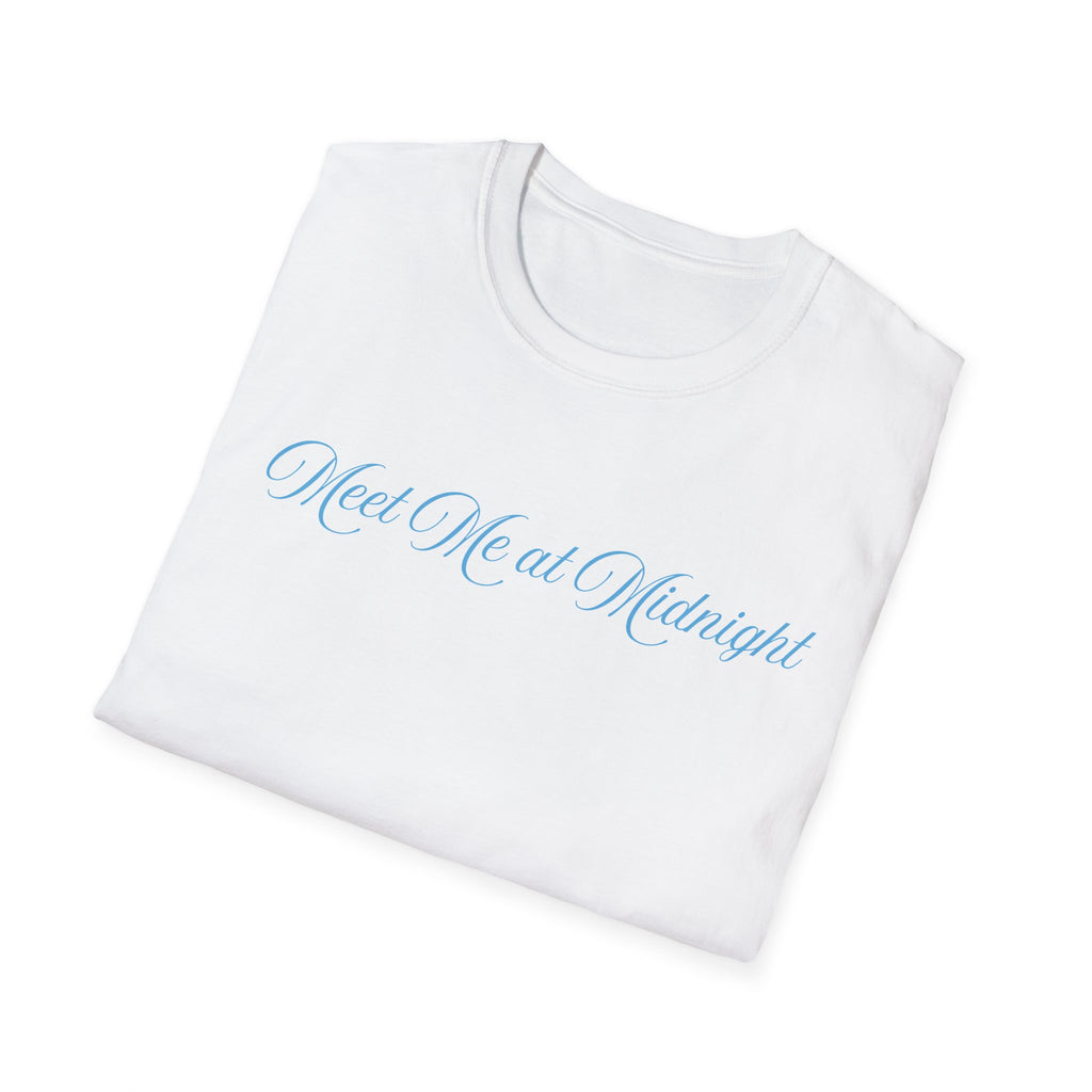 Meet Me at Midnight Blue Script T-Shirt