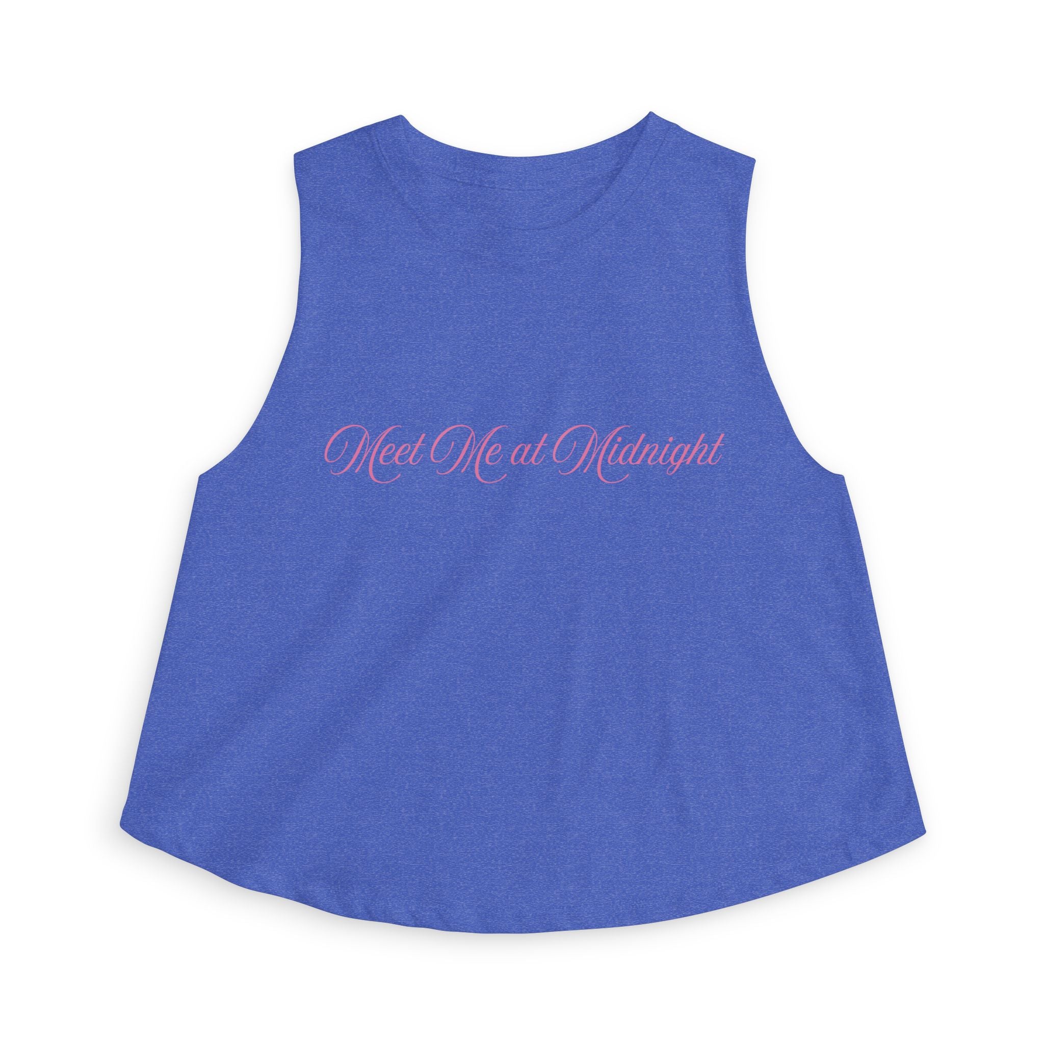Meet Me at Midnight Pink Script Crop Top
