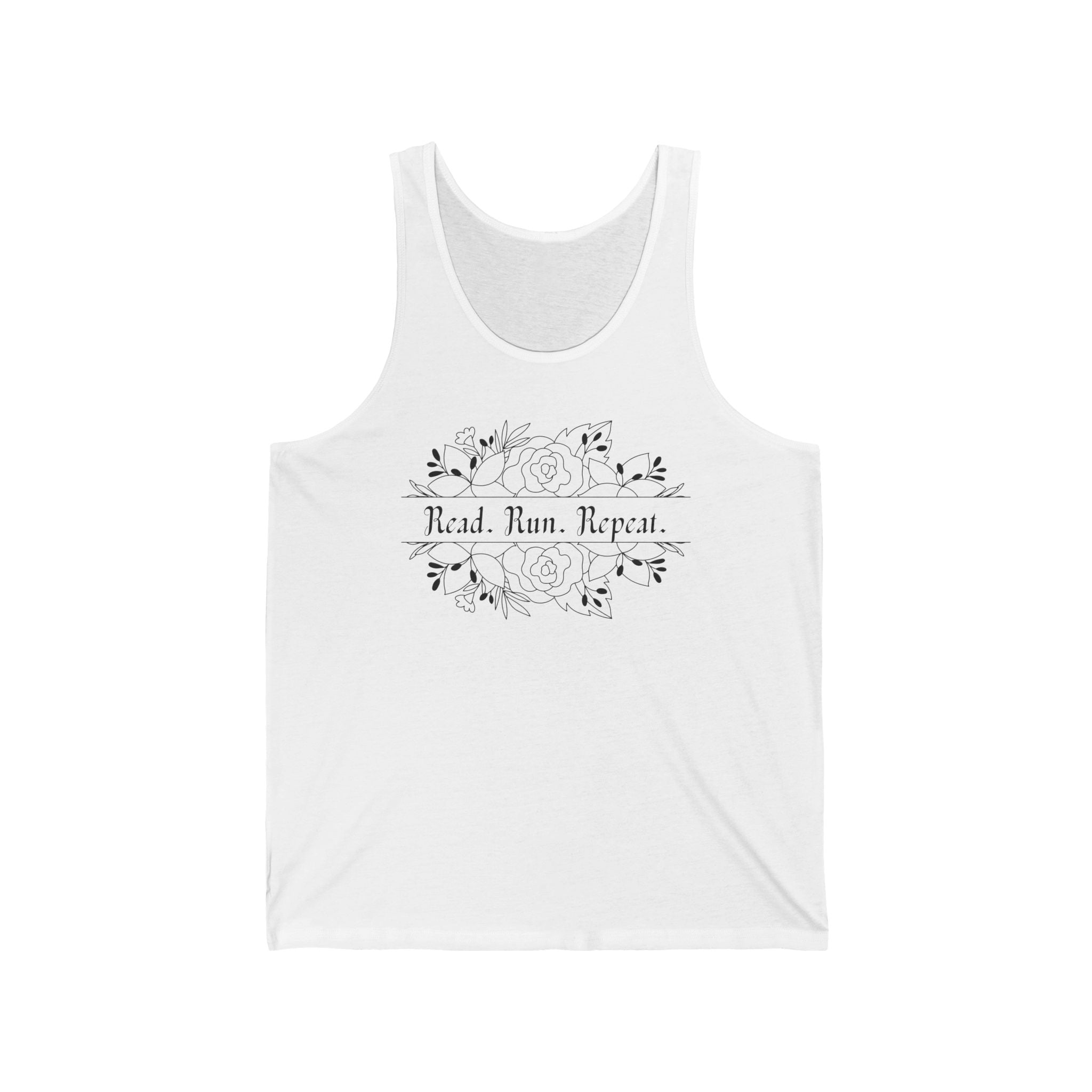 Read. Run. Repeat. Unisex Jersey Tank