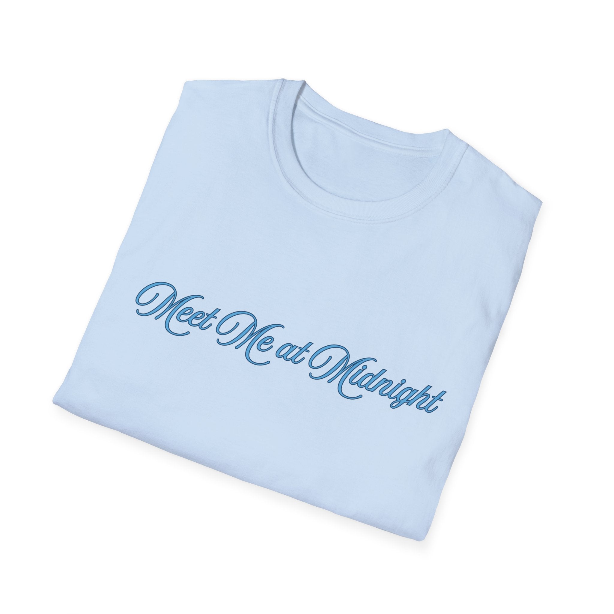 Meet Me at Midnight Blue Script T-Shirt