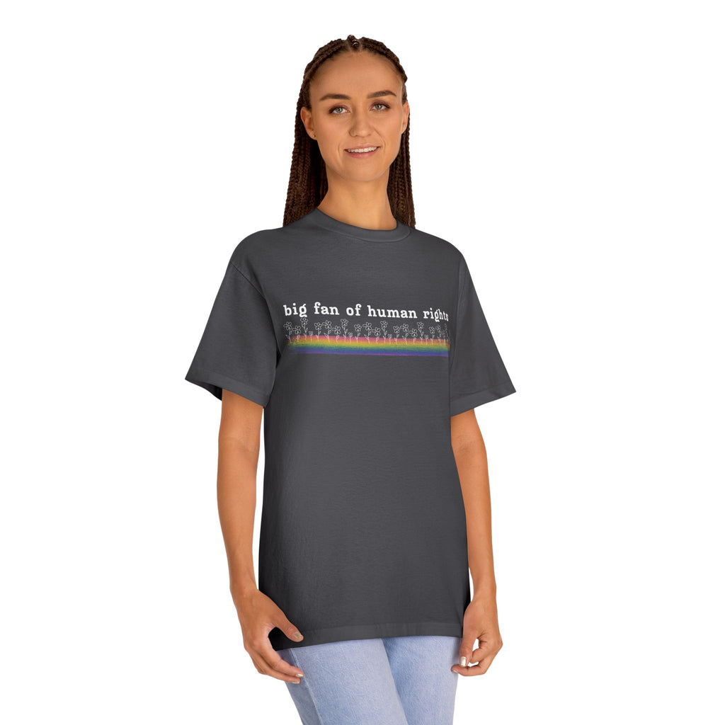 White Font - Big fan of Human Rights - Unisex Classic Tee