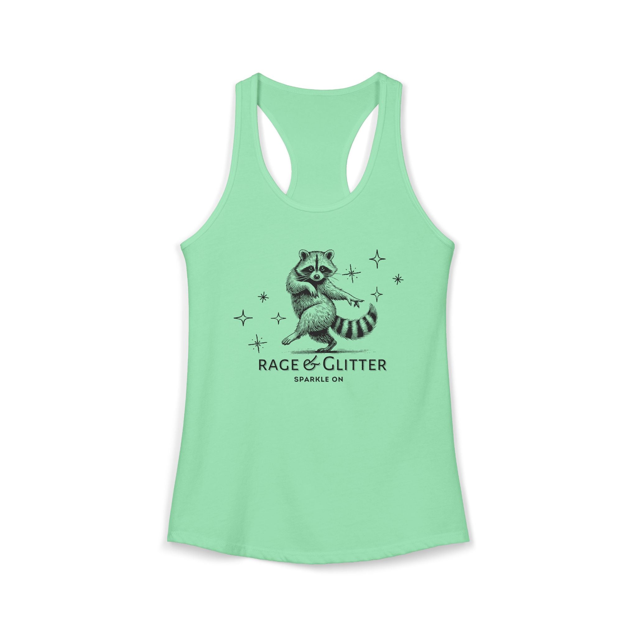 Rage & Glitter: Sparkle On Ideal Racerback Tank