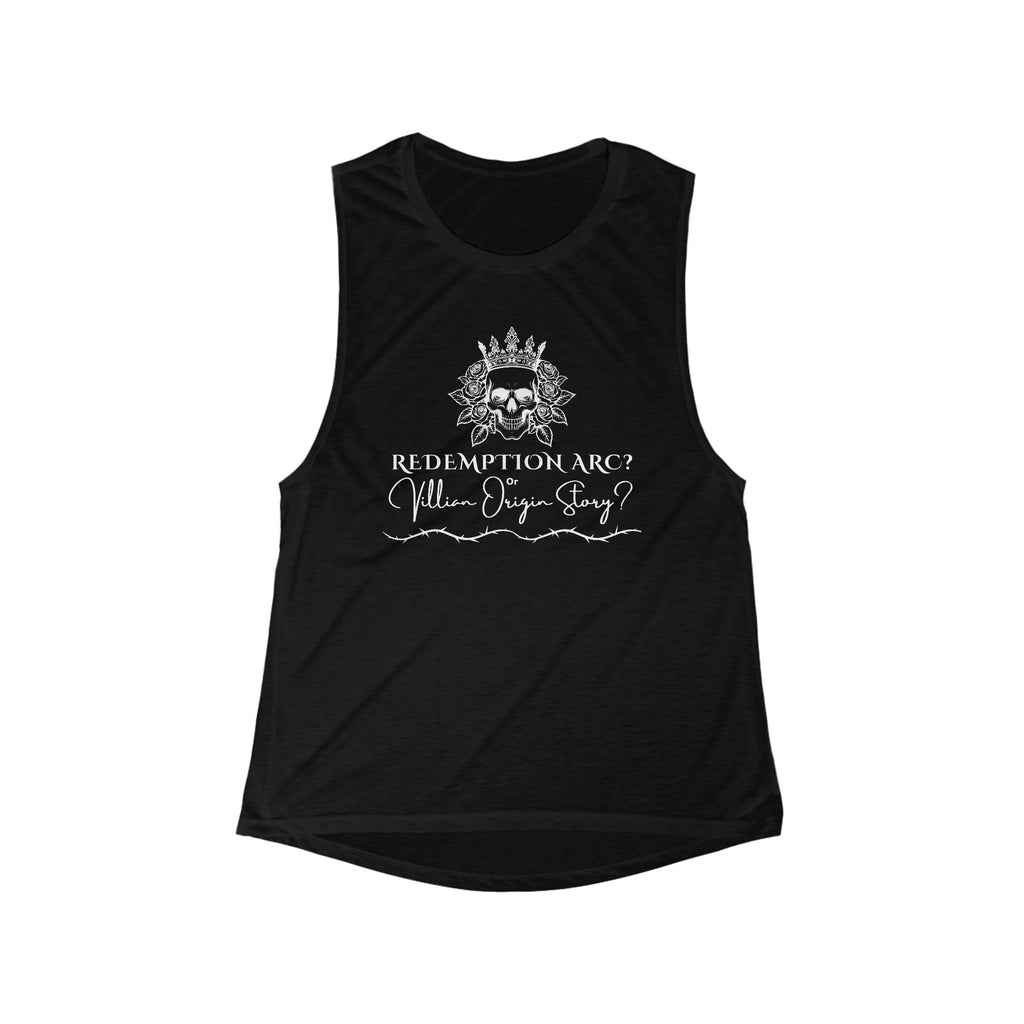 "Redemption Arc? Villain Origin Story?" Women's Flowy Scoop Muscle Tank
