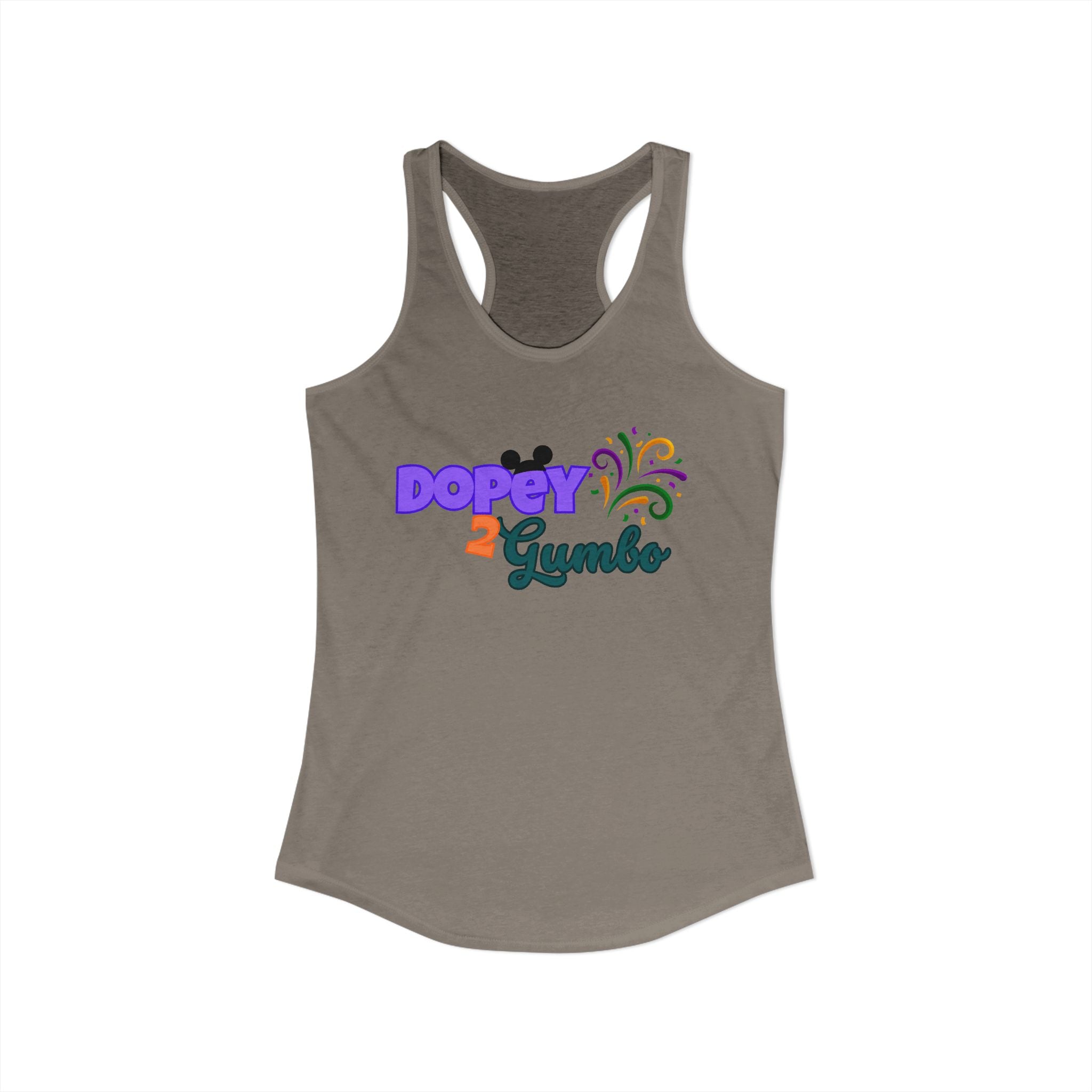 Dopey 2 Gumbo Women's Ideal Racerback Tank