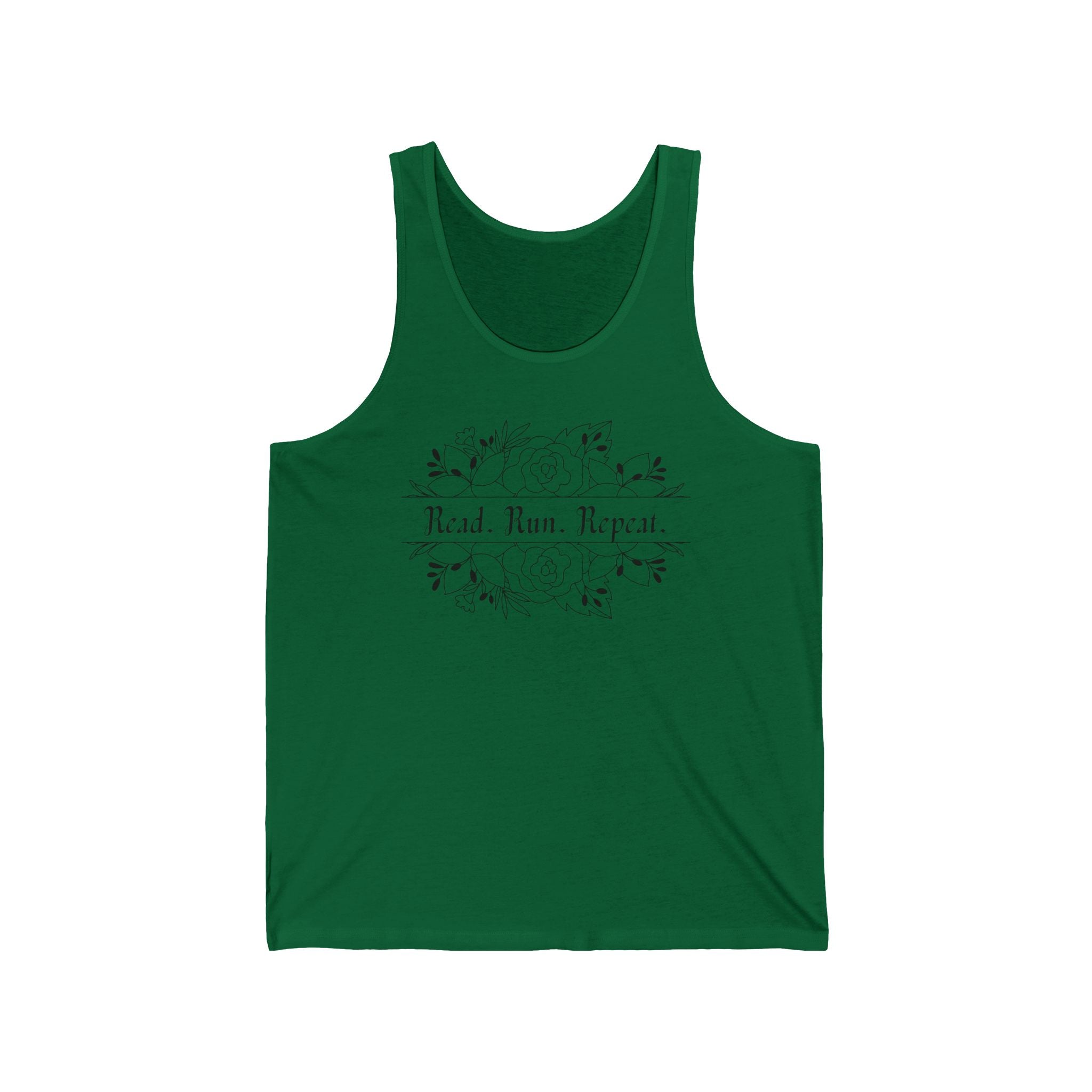 Read. Run. Repeat. Unisex Jersey Tank