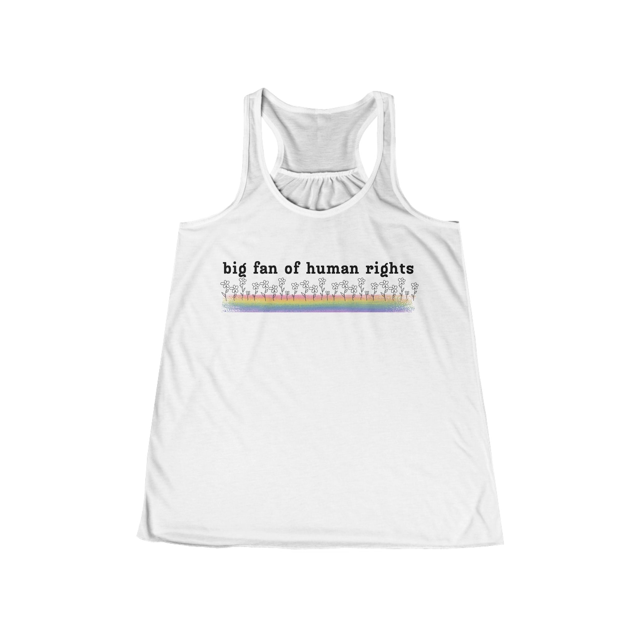 Big Fan of Human Rights Women's Flowy Racerback Tank