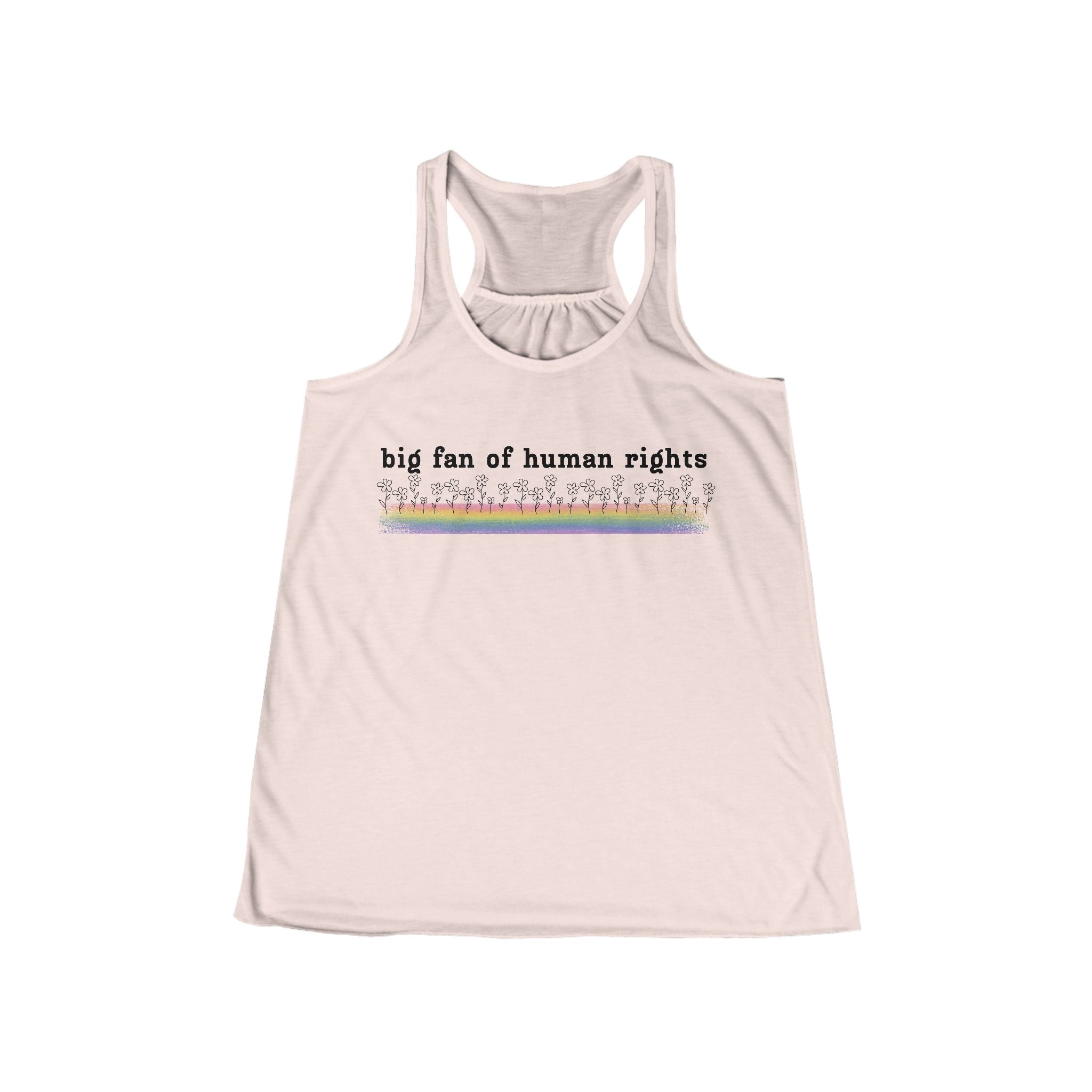 Big Fan of Human Rights Women's Flowy Racerback Tank