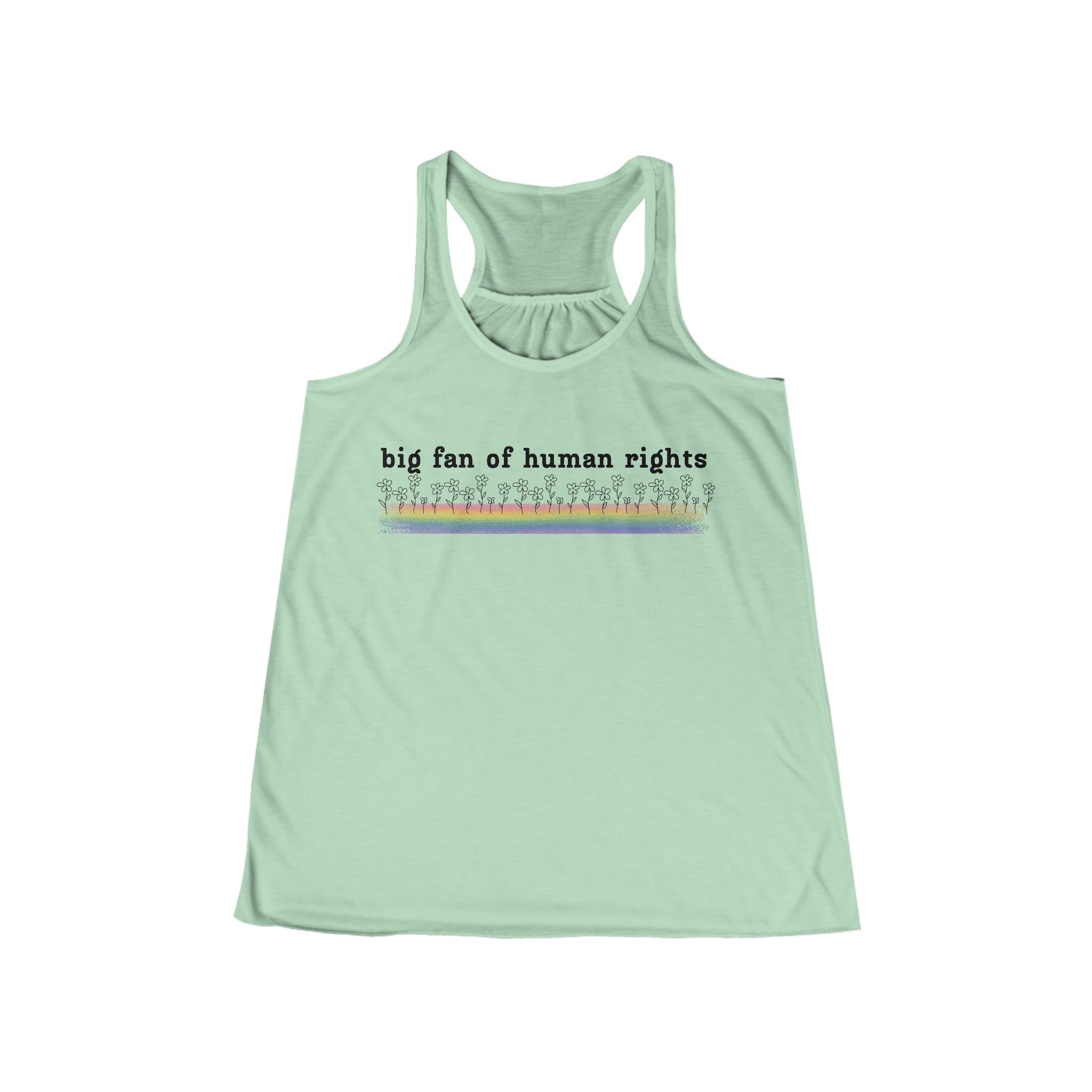 Big Fan of Human Rights Women's Flowy Racerback Tank