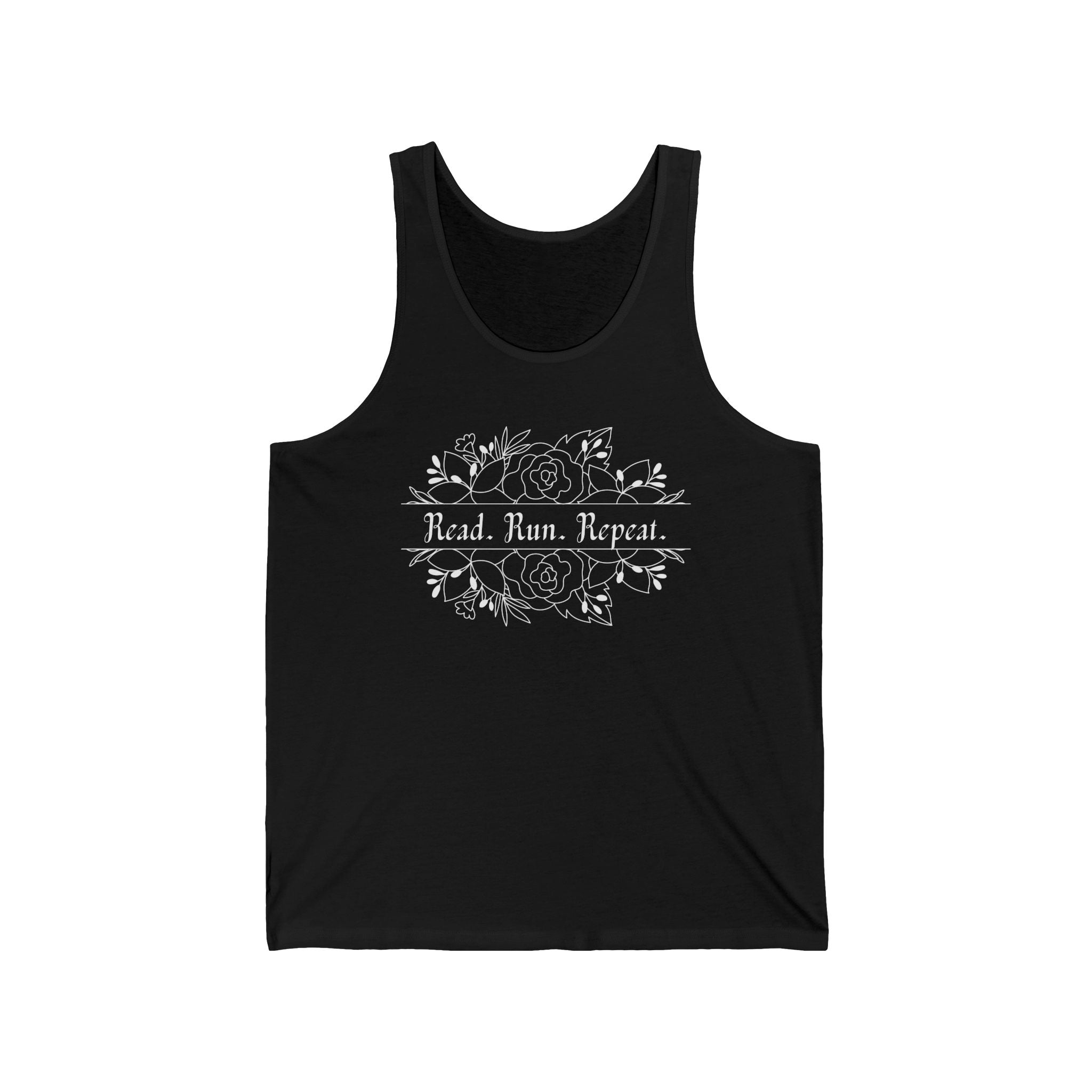Read. Run. Repeat. Unisex Jersey Tank