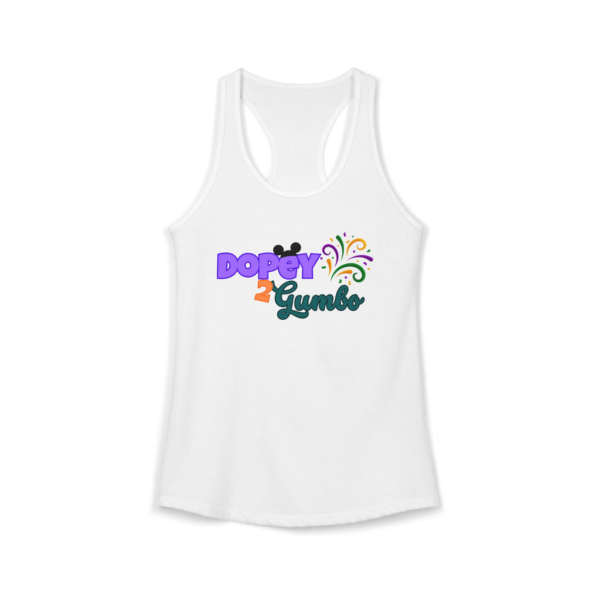 Dopey 2 Gumbo Women's Ideal Racerback Tank