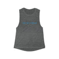 Meet Me at Midnight Blue Script Flowy Scoop Muscle Tank