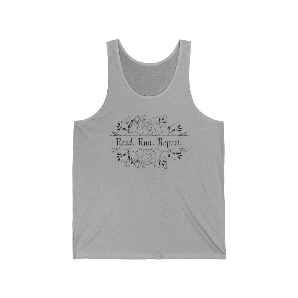 Read. Run. Repeat. Unisex Jersey Tank